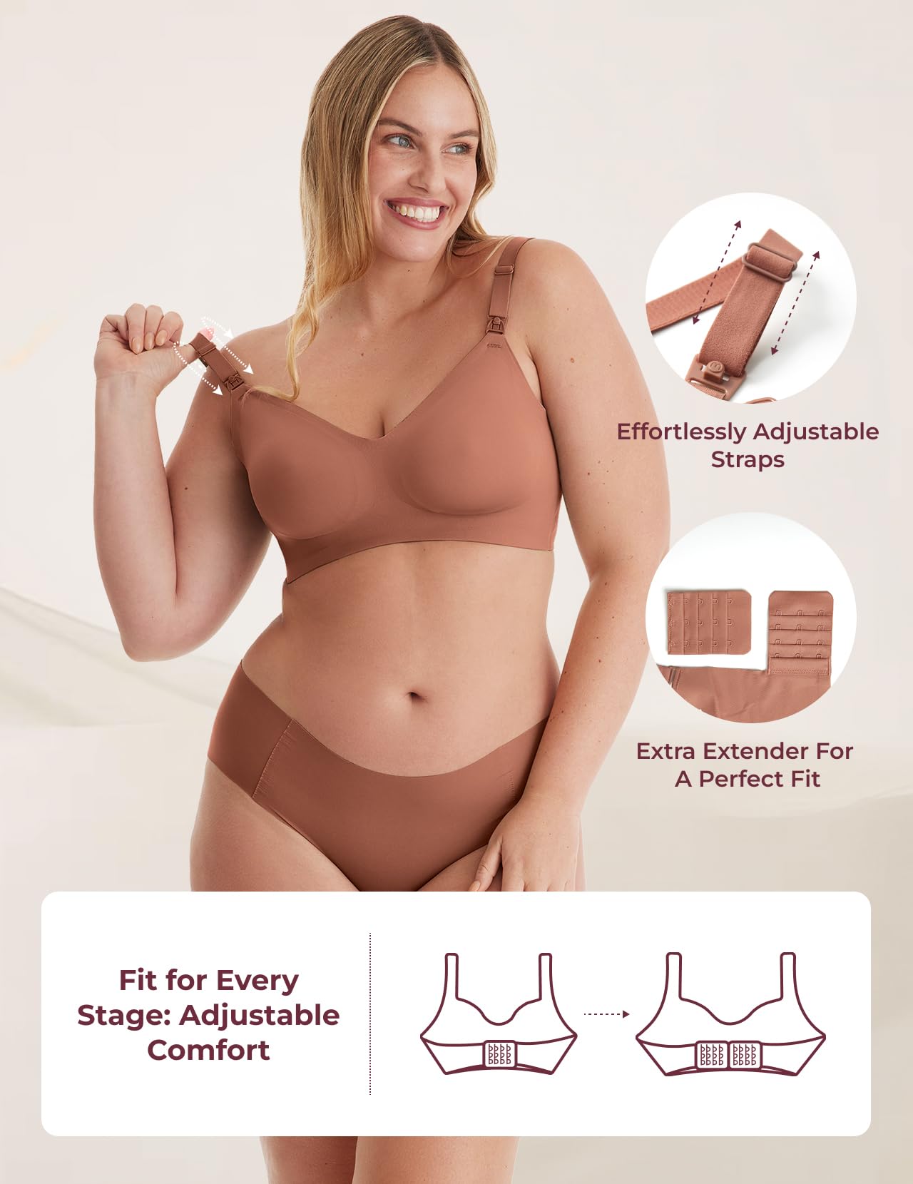 Foto 5 pulgar | Sujetador De Lactancia Momcozy Yn21 Seamless Ultra Comfort Maternity - Venta Internacional.