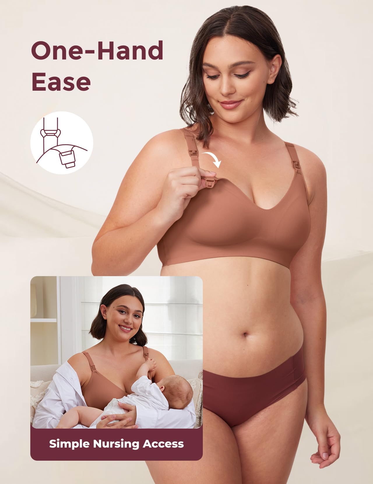Foto 8 pulgar | Sujetador De Lactancia Momcozy Yn21 Seamless Ultra Comfort Maternity - Venta Internacional.