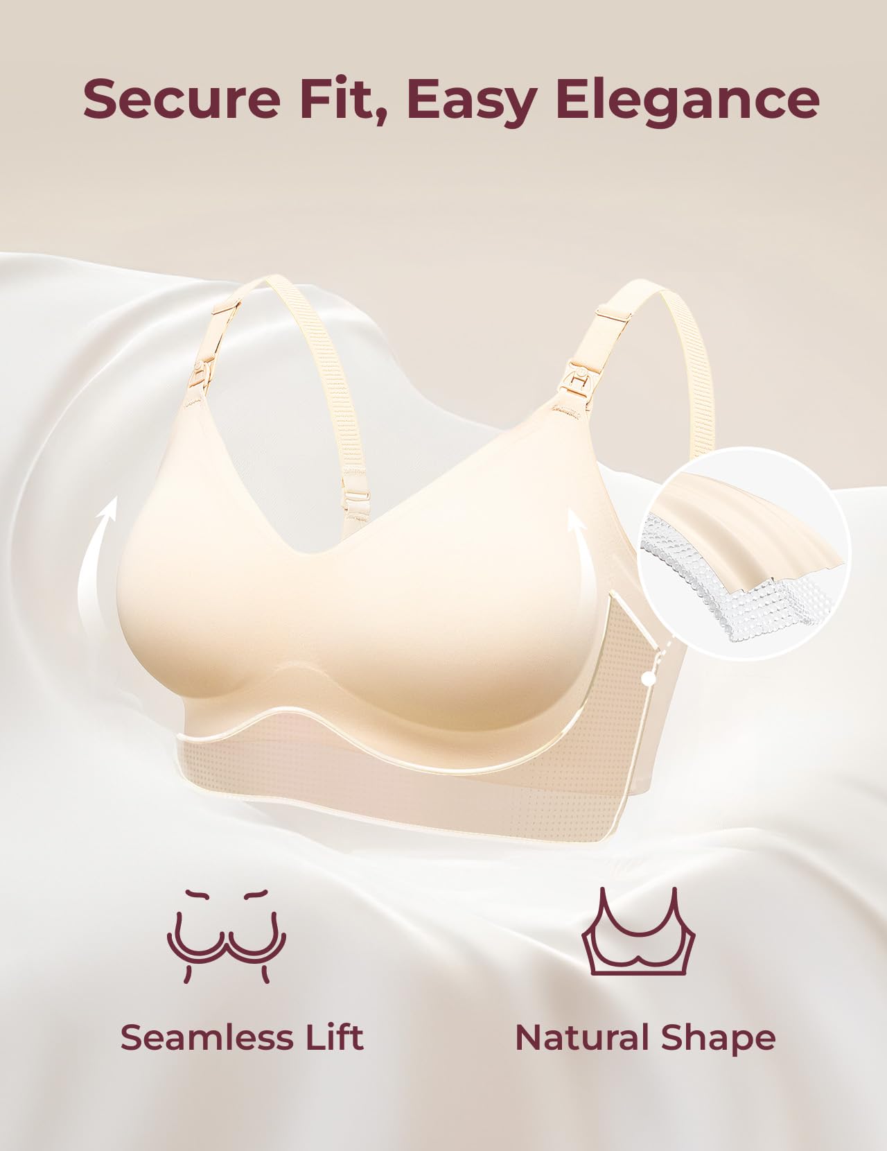 Foto 3 pulgar | Sujetadores De Lactancia Momcozy Cream - Venta Internacional.