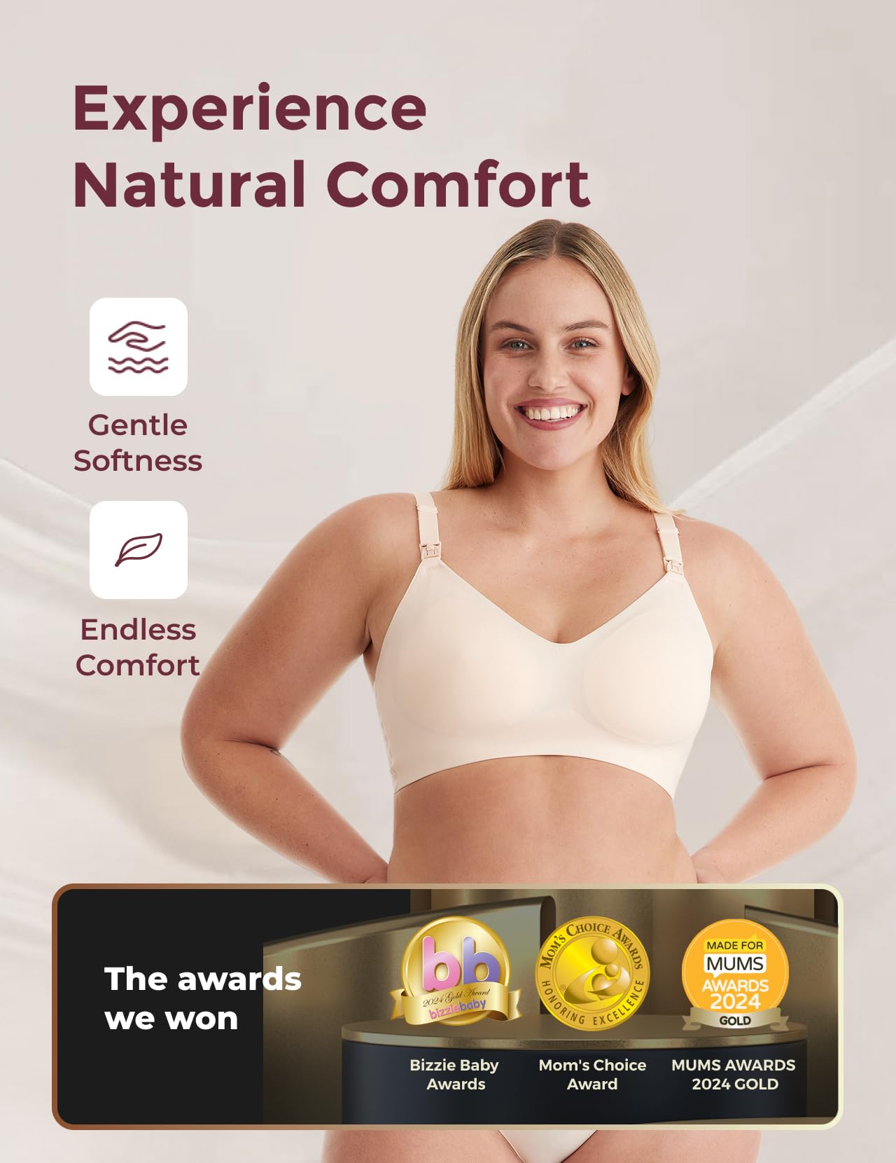 Foto 4 pulgar | Sujetadores De Lactancia Momcozy Cream - Venta Internacional.