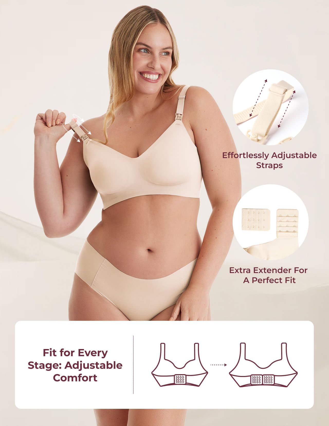 Foto 4 | Sujetadores De Lactancia Momcozy Cream - Venta Internacional.
