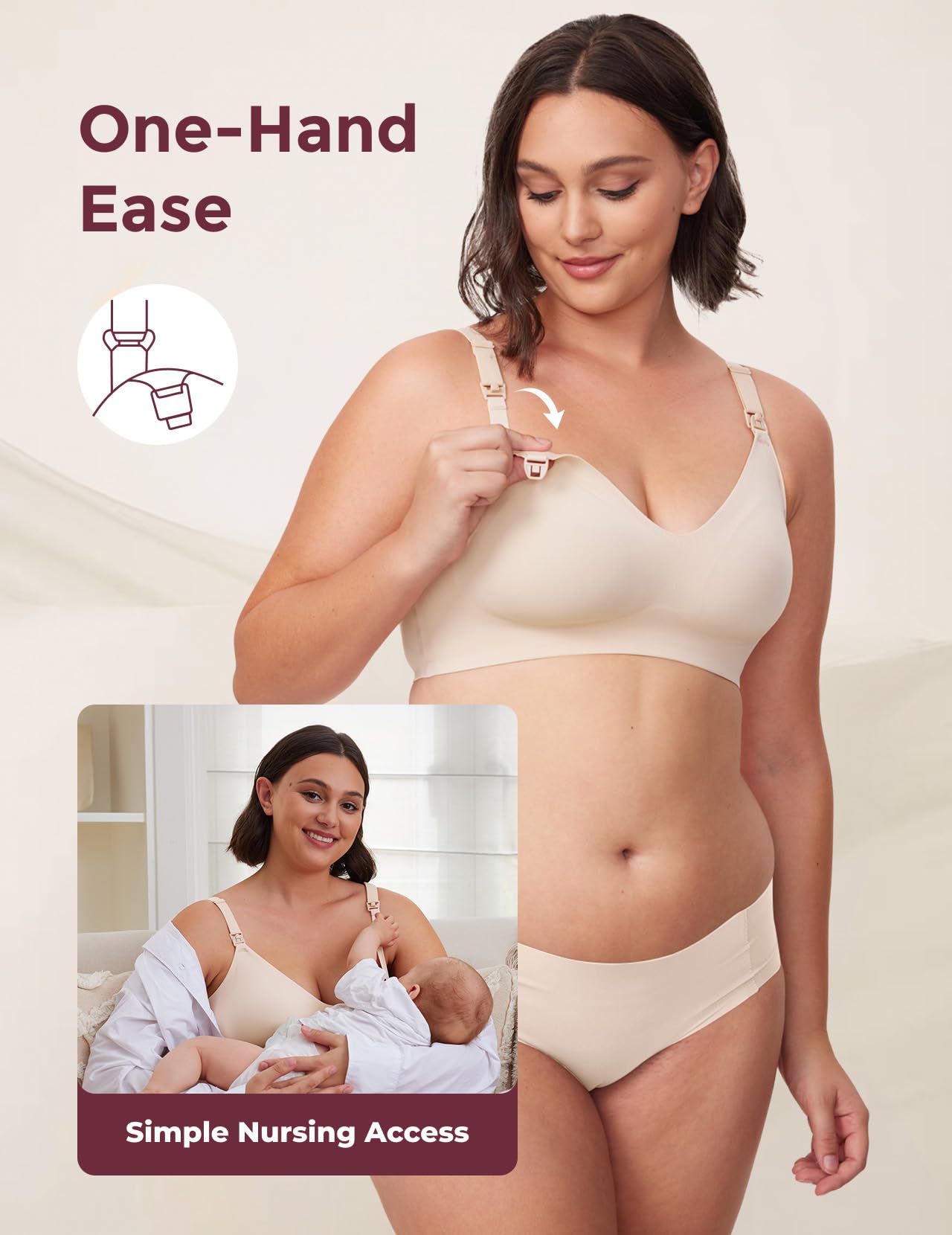 Foto 5 | Sujetadores De Lactancia Momcozy Cream - Venta Internacional.