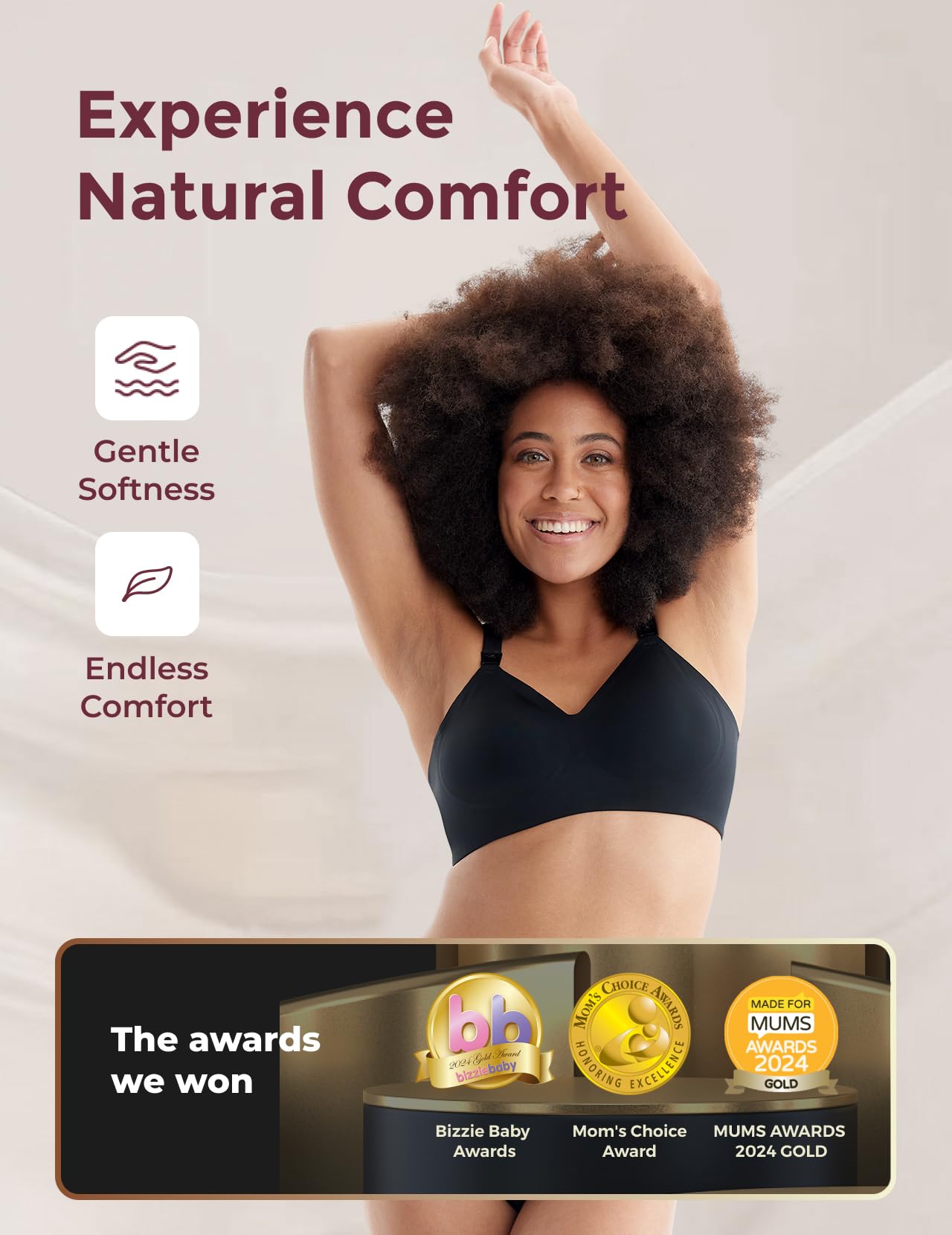 Foto 3 pulgar | Sujetador De Lactancia Momcozy Yn21 Seamless Ultra Comfort Maternity - Venta Internacional.