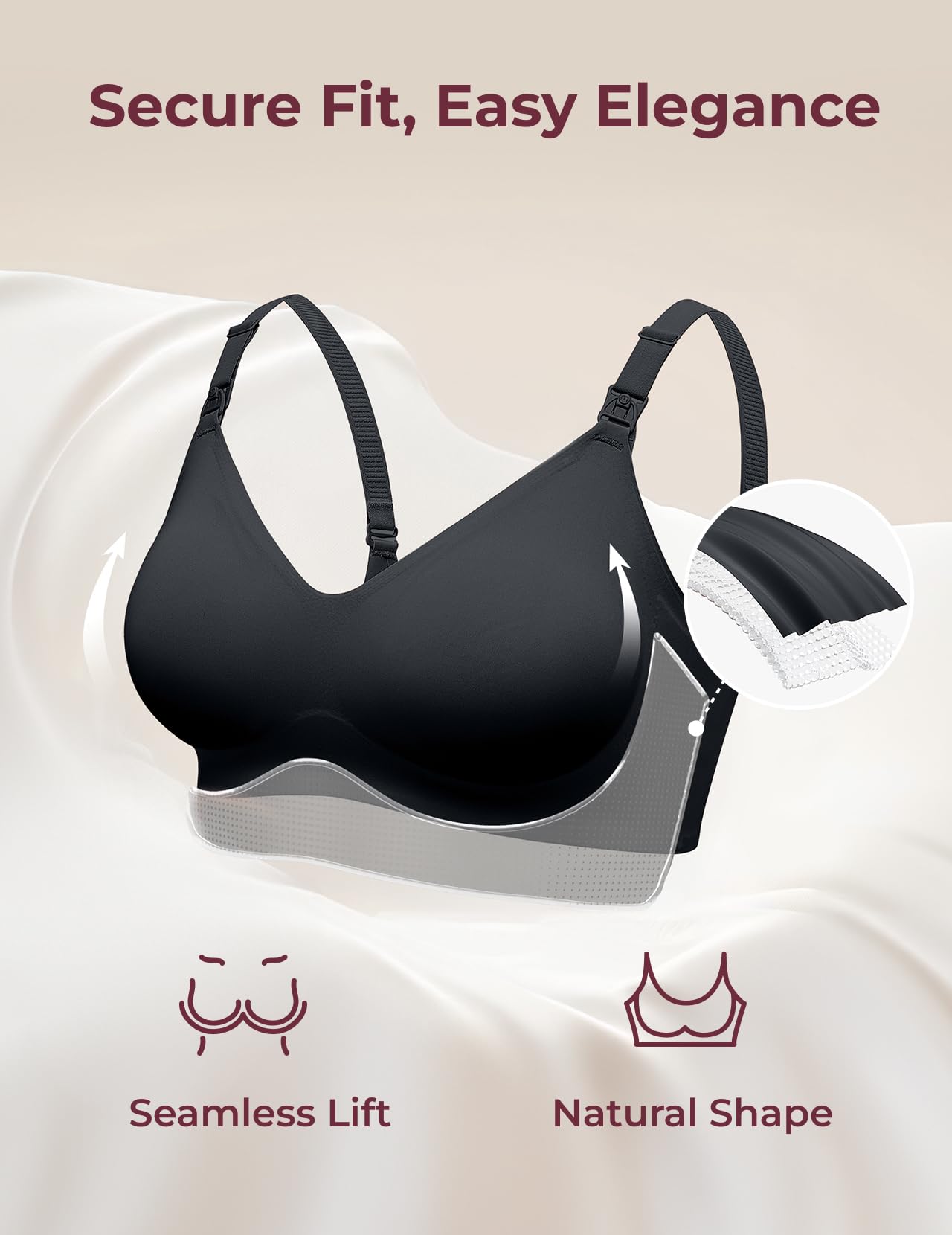 Foto 4 pulgar | Sujetador De Lactancia Momcozy Yn21 Seamless Ultra Comfort Maternity - Venta Internacional.