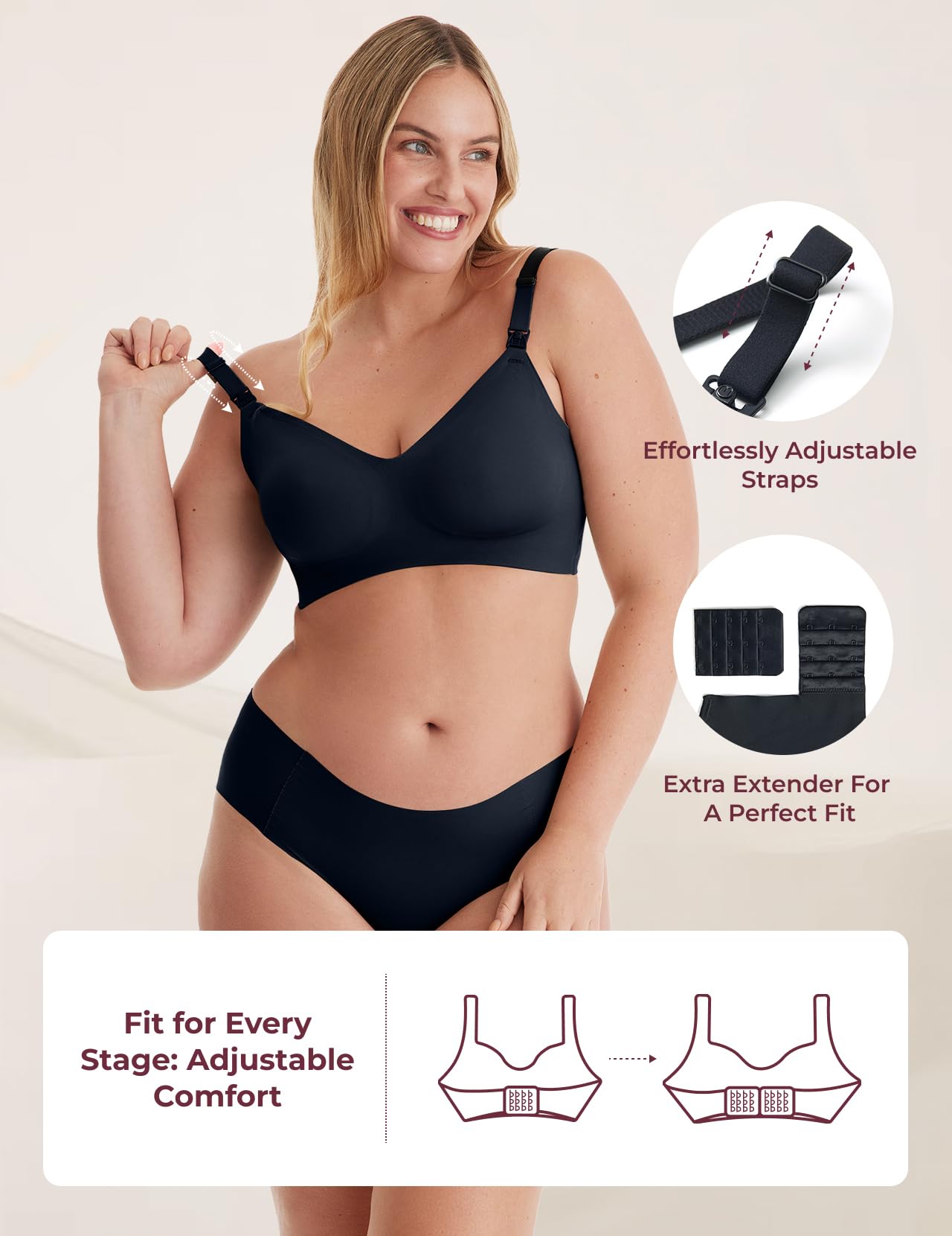 Foto 5 pulgar | Sujetador De Lactancia Momcozy Yn21 Seamless Ultra Comfort Maternity - Venta Internacional.