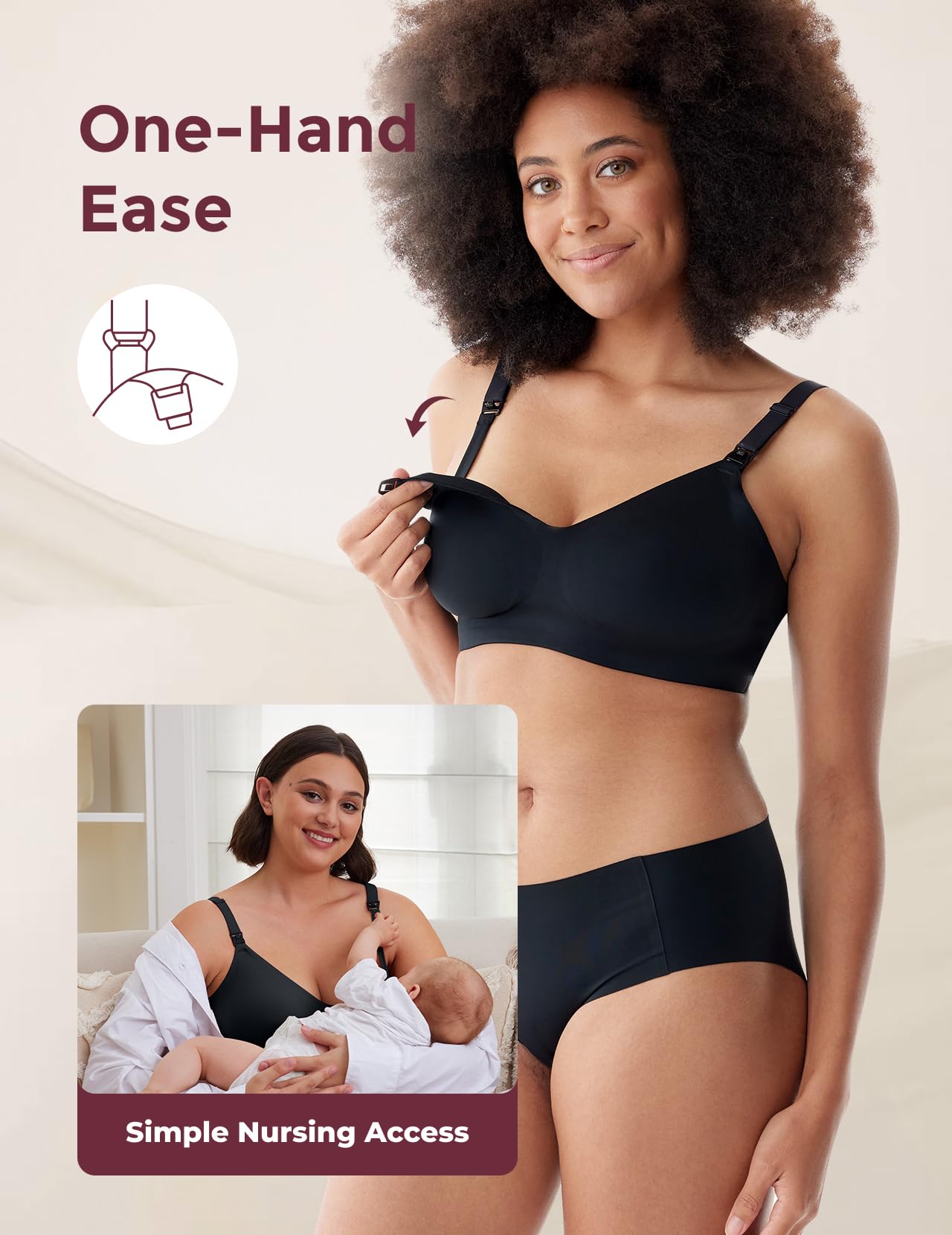 Foto 6 pulgar | Sujetador De Lactancia Momcozy Yn21 Seamless Ultra Comfort Maternity - Venta Internacional.