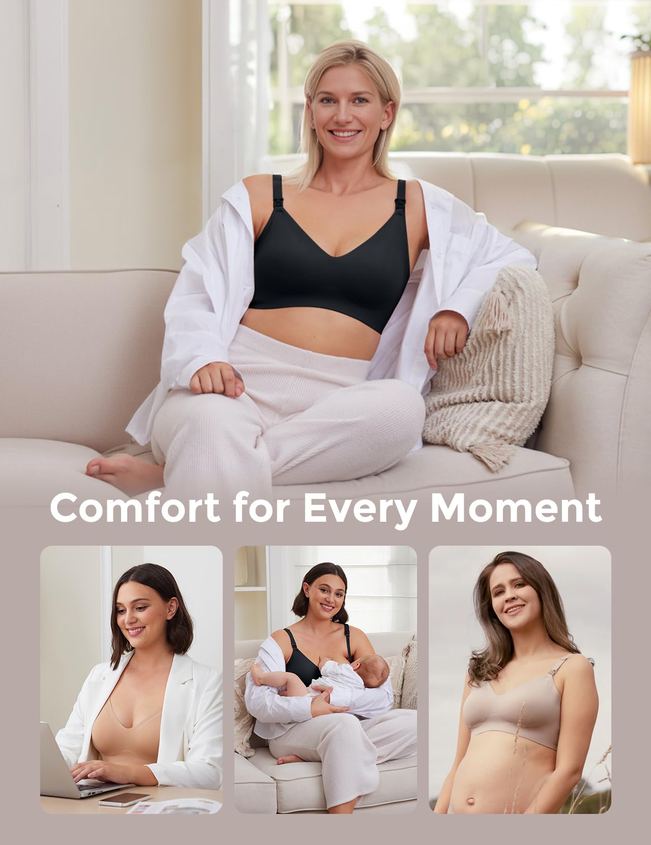 Foto 8 pulgar | Sujetador De Lactancia Momcozy Yn21 Seamless Ultra Comfort Maternity - Venta Internacional.
