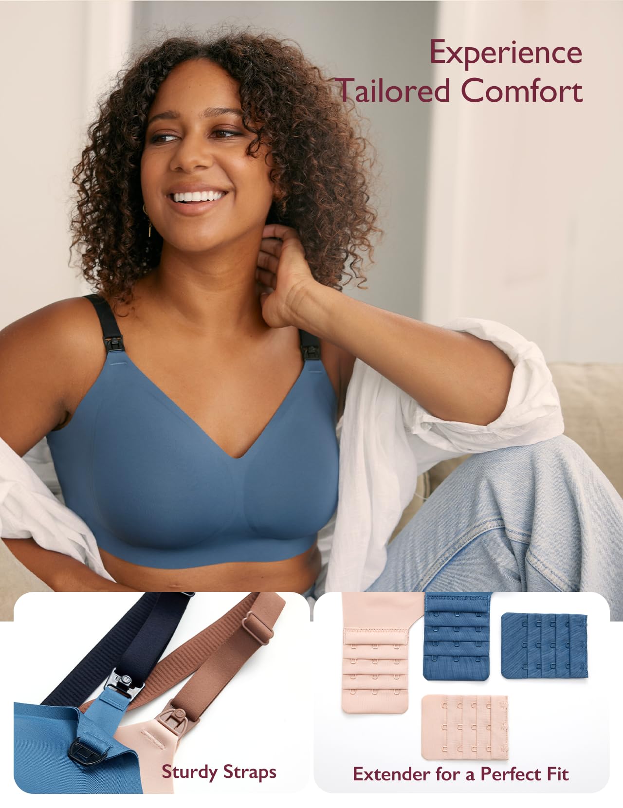Foto 6 pulgar | Sujetador De Lactancia Momcozy 3.0 Jelly Strip Lift Support Nordic Blue - Venta Internacional.