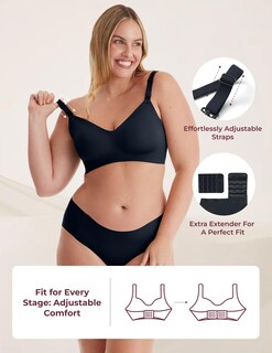 Foto 3 | Sujetador De Lactancia Momcozy Seamless, Paquete De 2 Unidades, Cómodo Para Mujer - Venta Internacional.