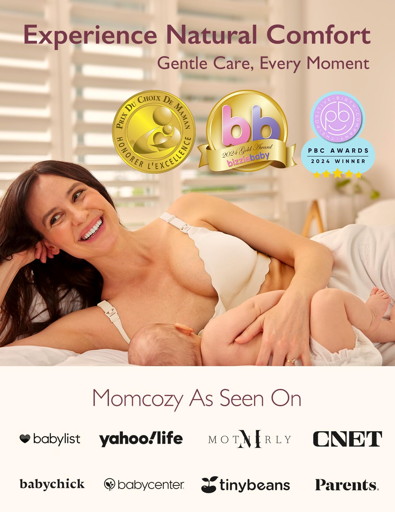 Foto 5 pulgar | Sujetador De Lactancia Momcozy Seamless Pregnancy Maternity Cream - Venta Internacional.