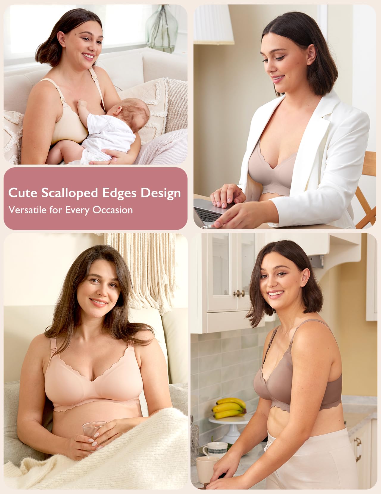 Foto 6 pulgar | Sujetador De Lactancia Momcozy Seamless Pregnancy Maternity Cream - Venta Internacional.