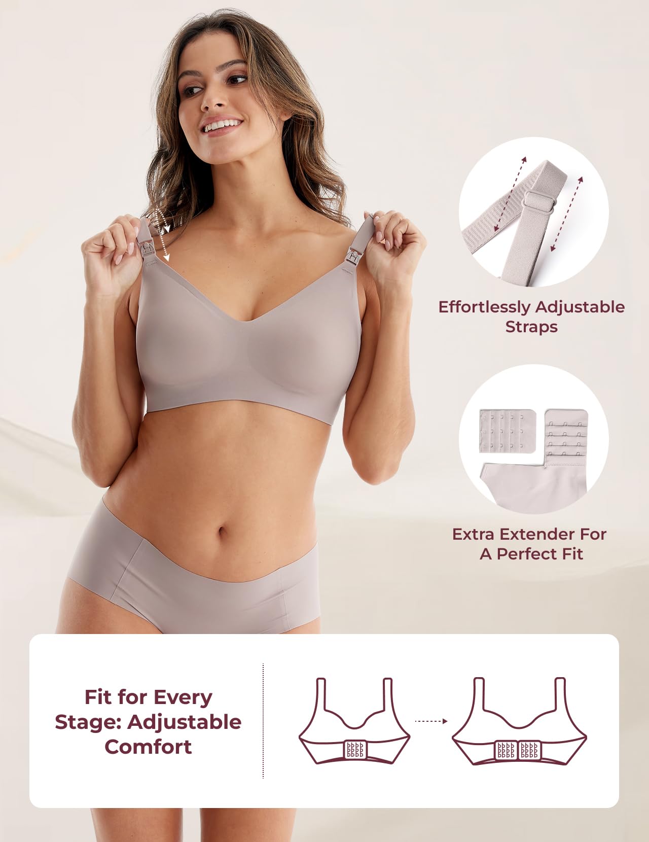 Foto 5 pulgar | Sujetador De Lactancia Momcozy Seamless, Paquete De 2 Unidades, Cómodo Para Mujer - Venta Internacional.