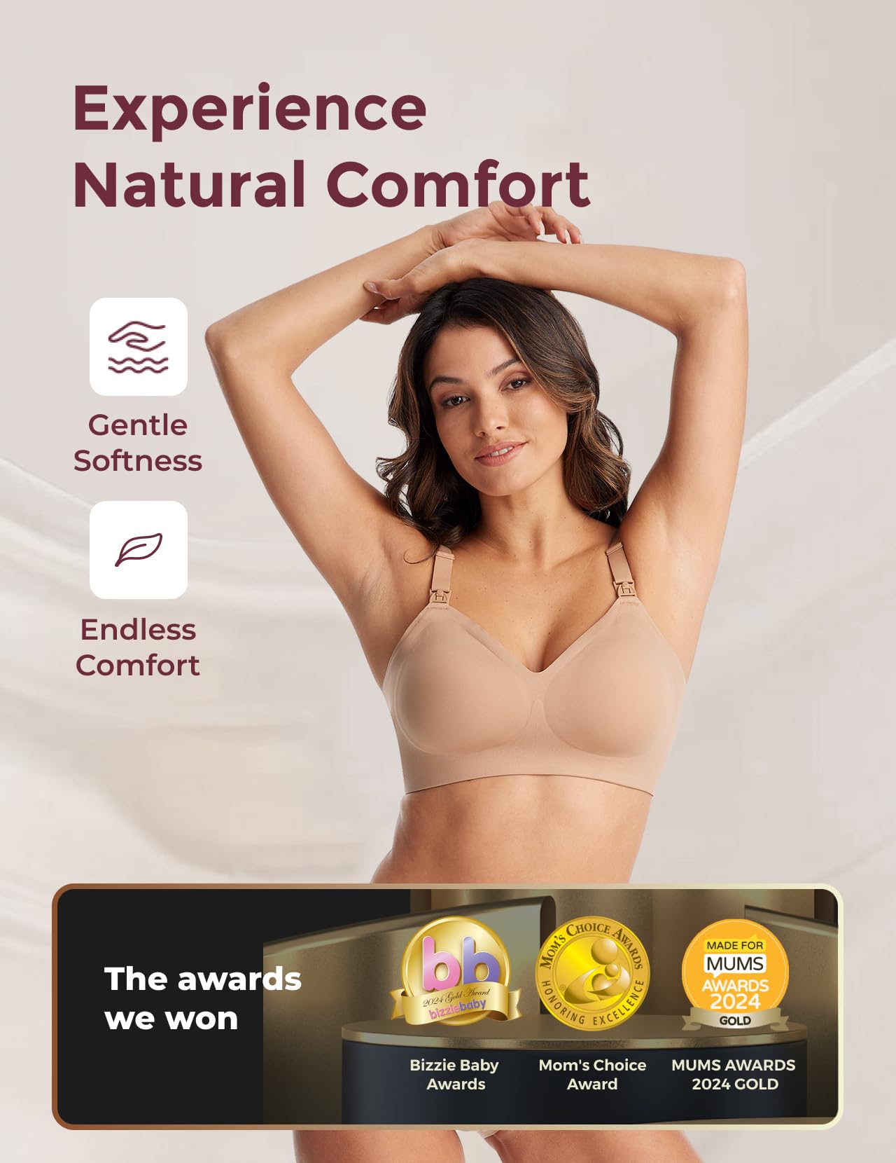 Foto 3 pulgar | Sujetador De Lactancia Momcozy Yn21 Seamless Ultra Comfort Maternity - Venta Internacional.