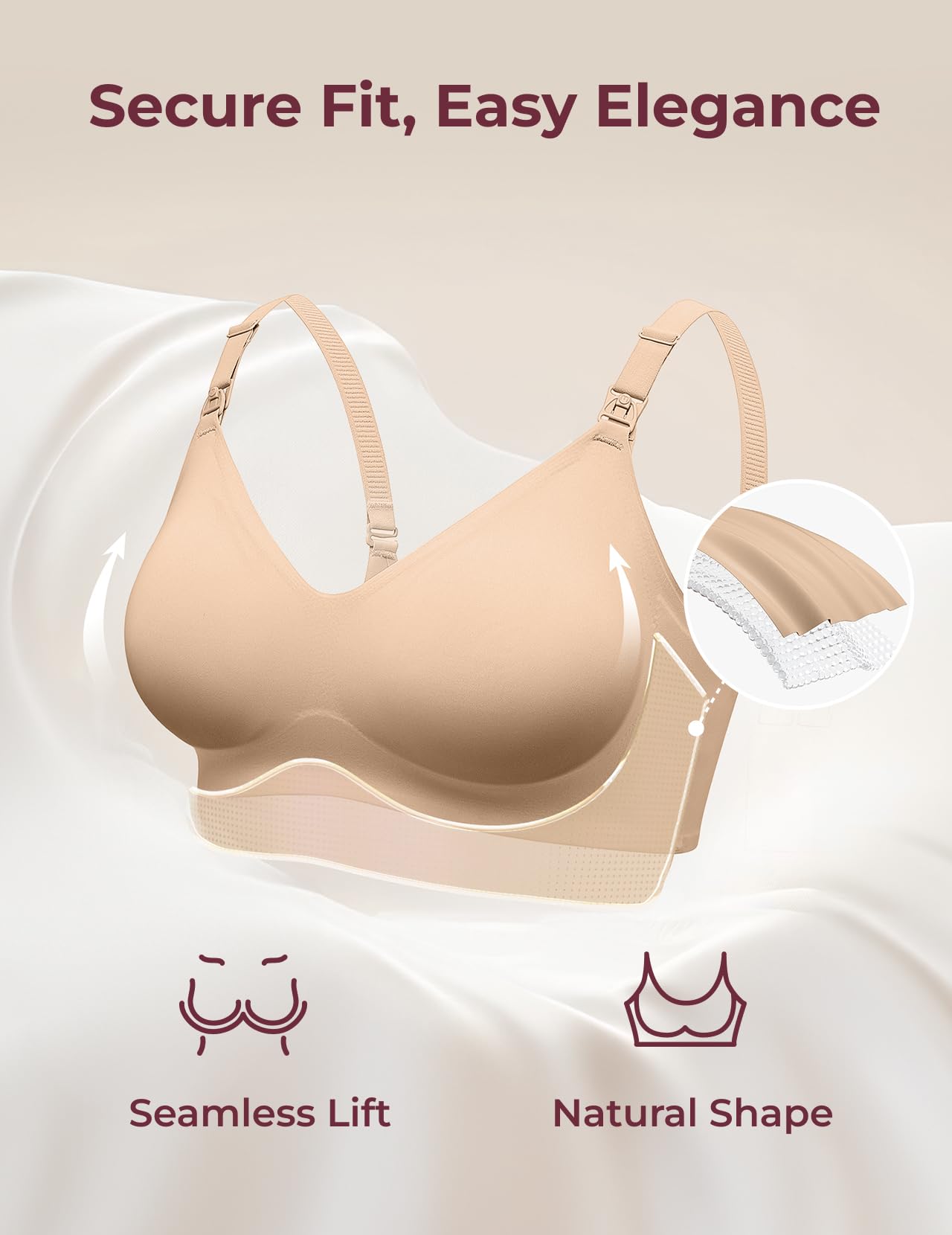 Foto 4 pulgar | Sujetador De Lactancia Momcozy Yn21 Seamless Ultra Comfort Maternity - Venta Internacional.