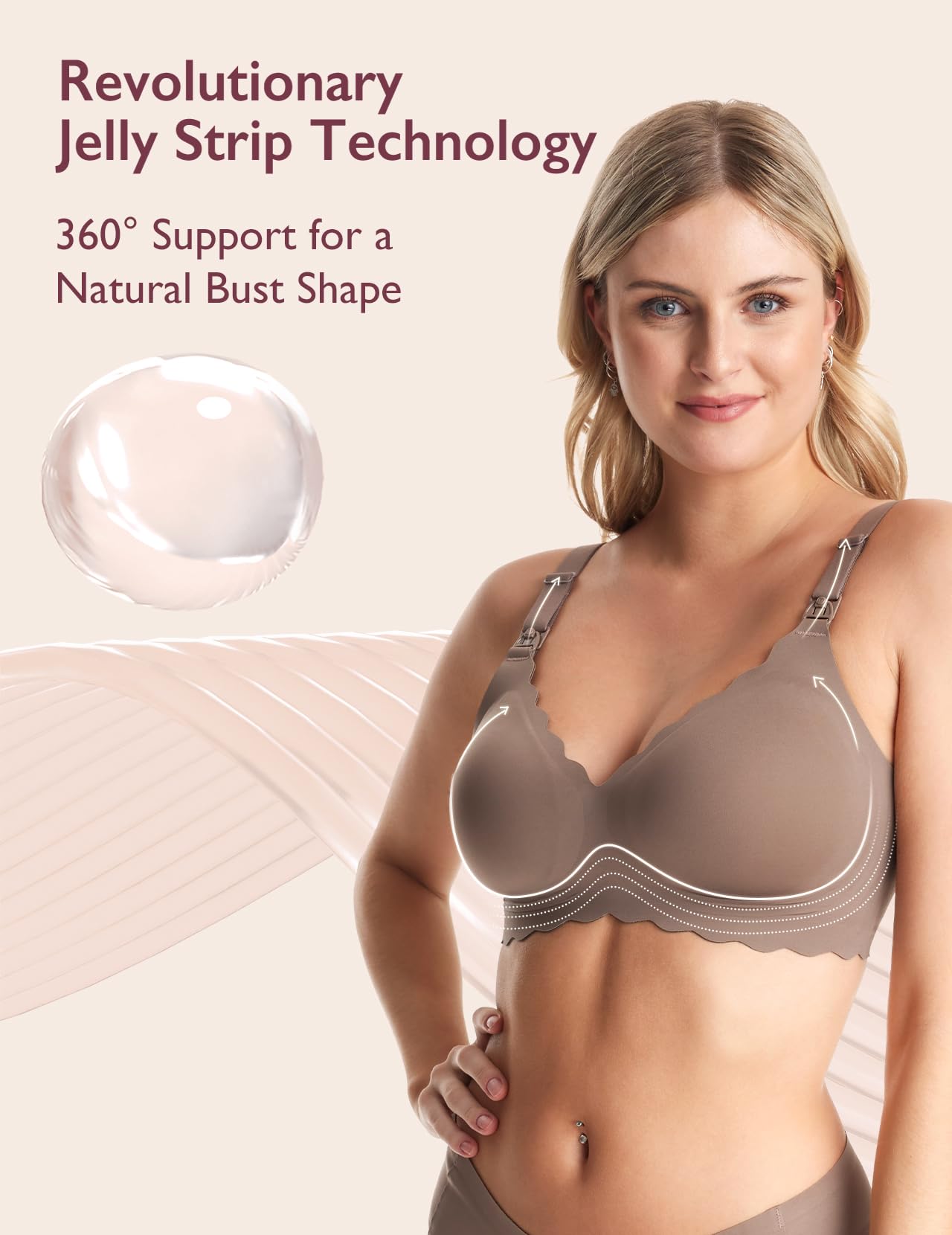 Foto 4 pulgar | Sujetador De Lactancia Momcozy Seamless Pregnancy Maternity Marrón Oscuro - Venta Internacional.