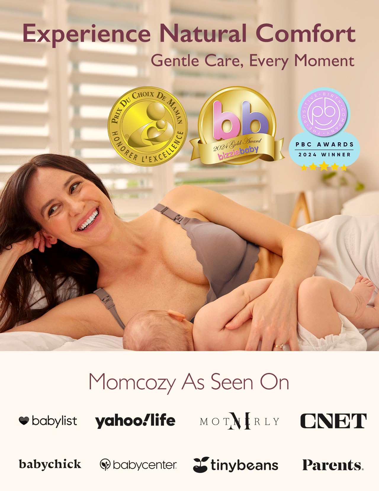 Foto 5 pulgar | Sujetador De Lactancia Momcozy Seamless Pregnancy Maternity Marrón Oscuro - Venta Internacional.