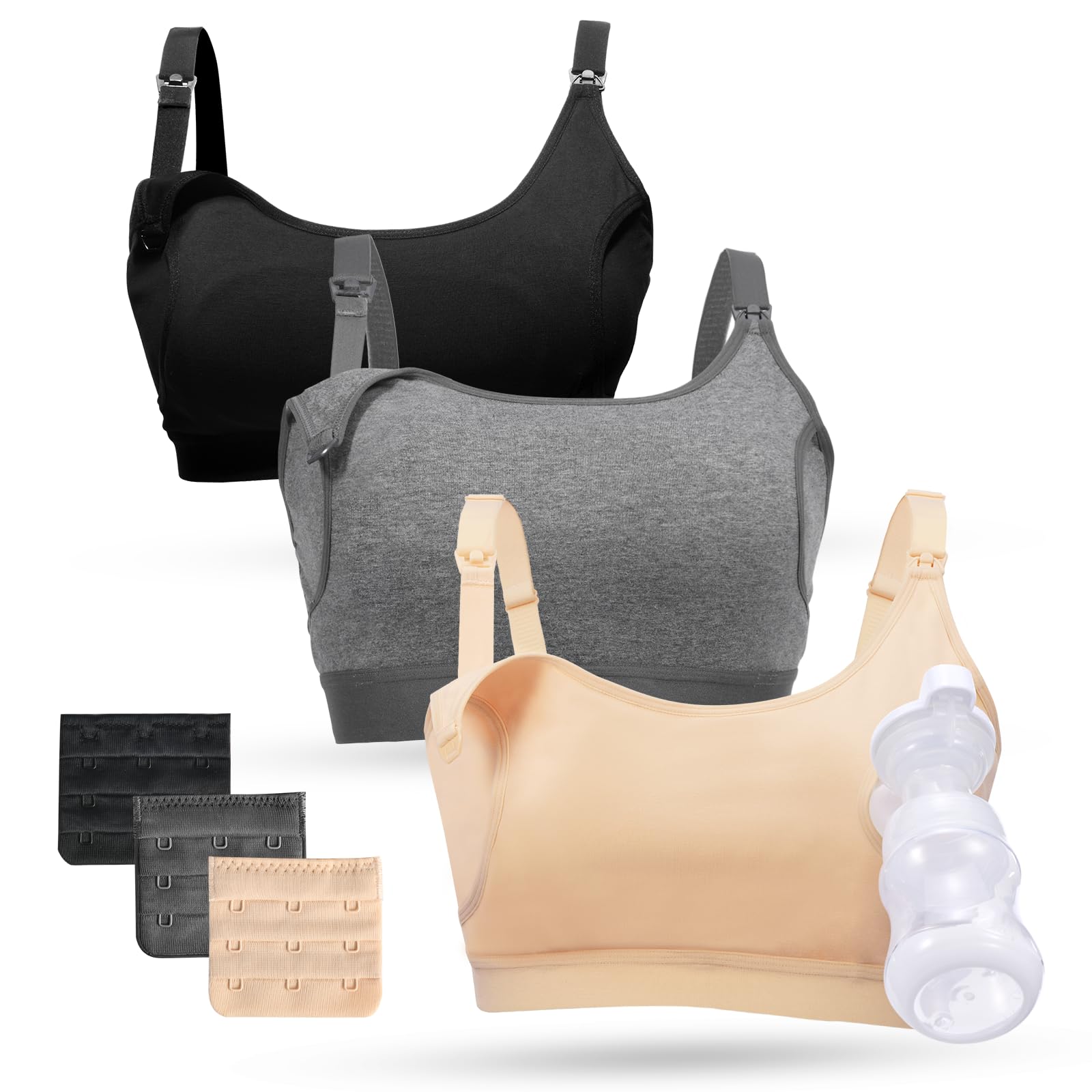 Foto 2 pulgar | Sujetador Momcozy Pumping Bra, Manos Libres, 3 Unidades, Algodón - Venta Internacional.
