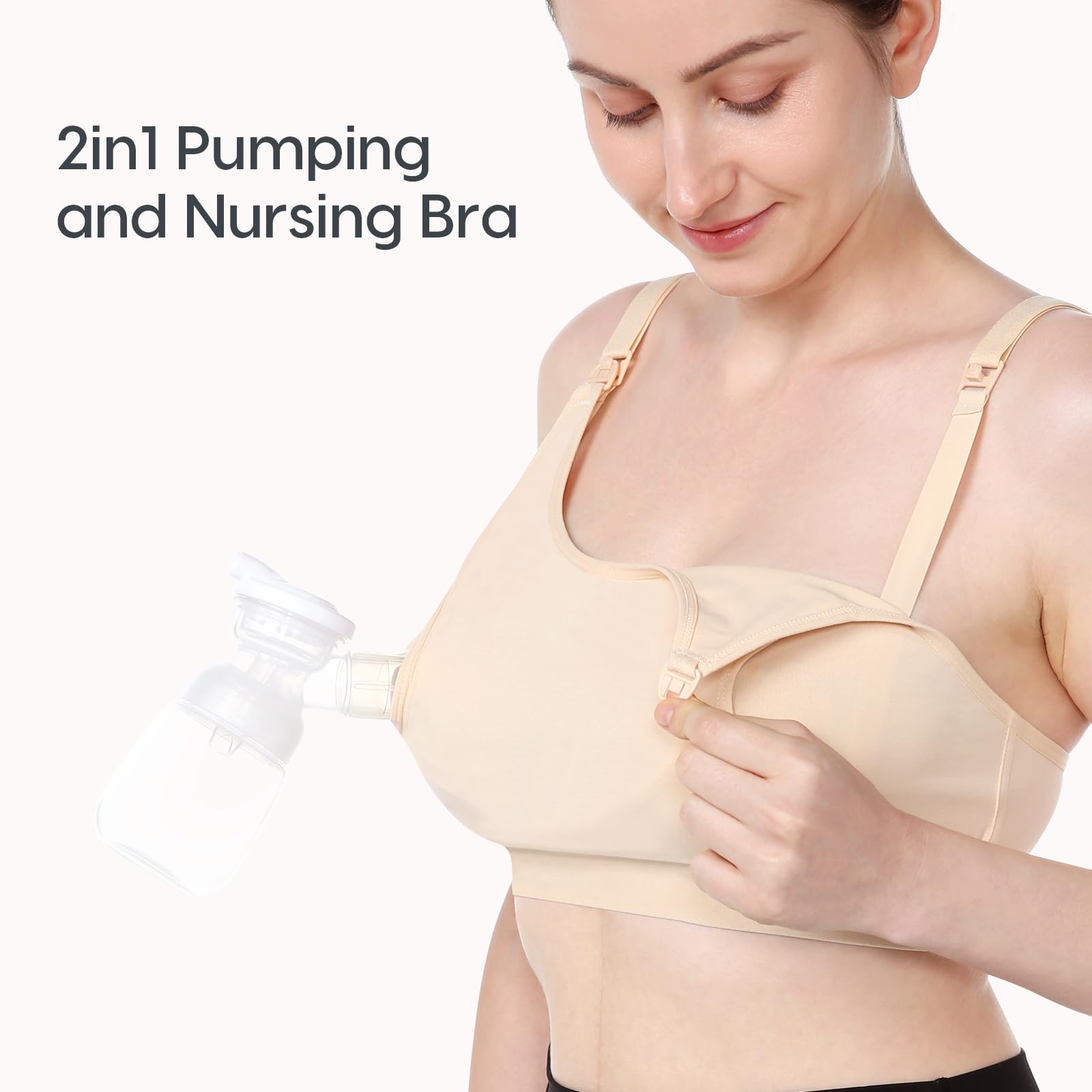 Foto 5 pulgar | Sujetador Momcozy Pumping Bra, Manos Libres, 3 Unidades, Algodón - Venta Internacional.