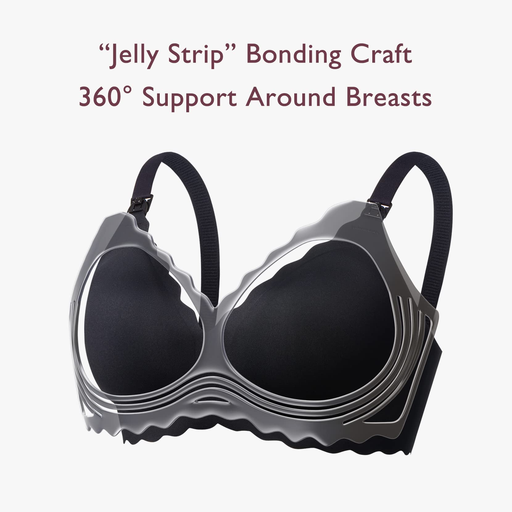 Foto 4 pulgar | Sujetador De Lactancia Momcozy Seamless Pregnancy Maternity Black - Venta Internacional.