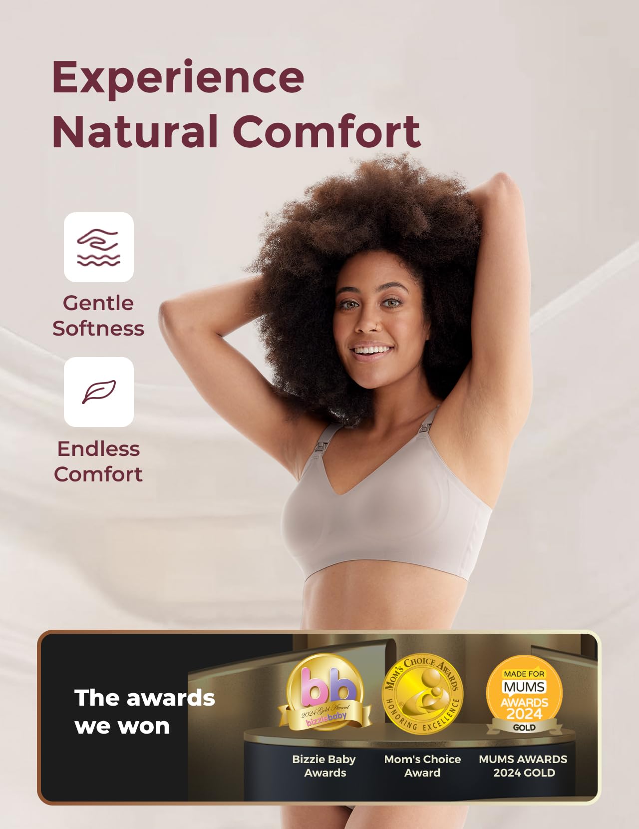 Foto 3 pulgar | Sujetador de Lactancia Momcozy Yn21 Seamless Ultra Comfort Maternity - Venta Internacional