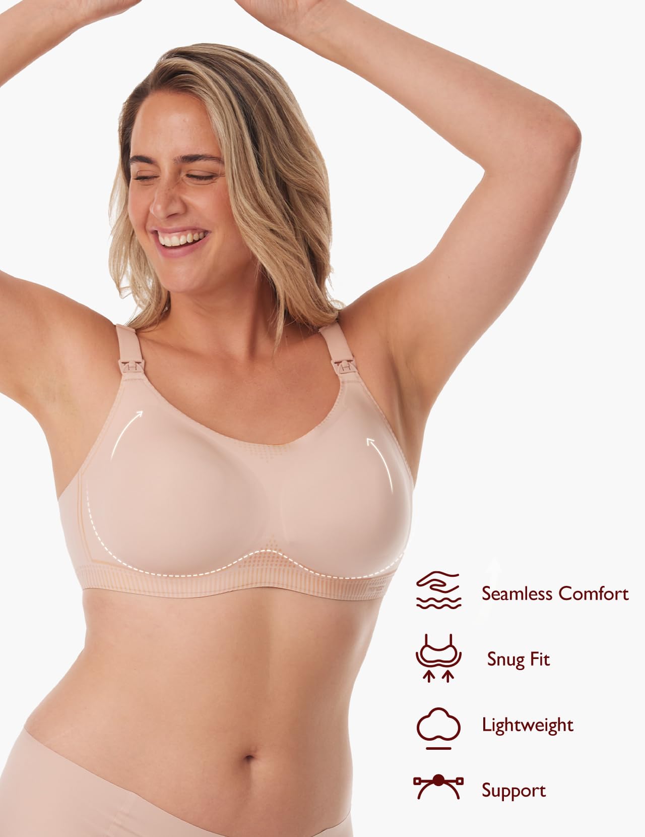 Foto 4 pulgar | Sujetador de Lactancia Momcozy Seamless Ultra Comfort Maternity Performax - Venta Internacional
