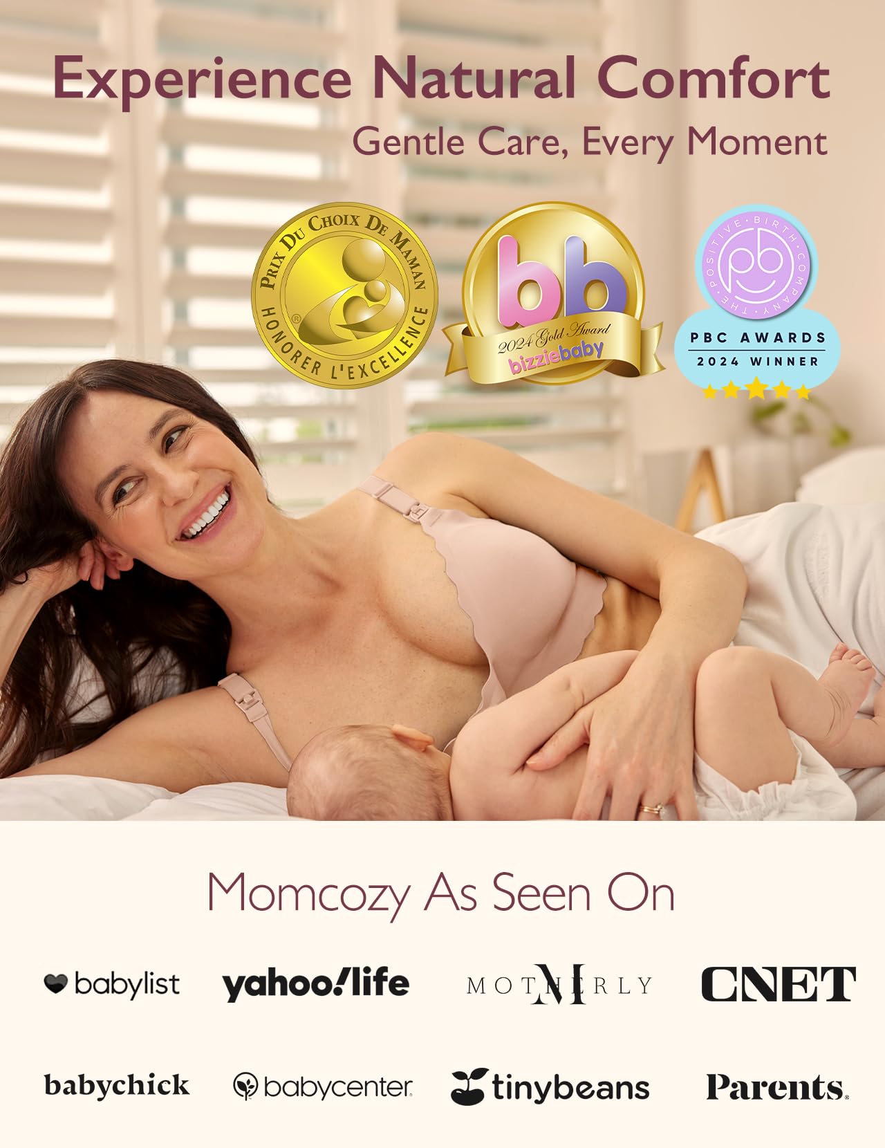 Foto 4 | Sujetador De Lactancia Momcozy Seamless Para Embarazo Y Maternidad Inalámbrico - Venta Internacional.