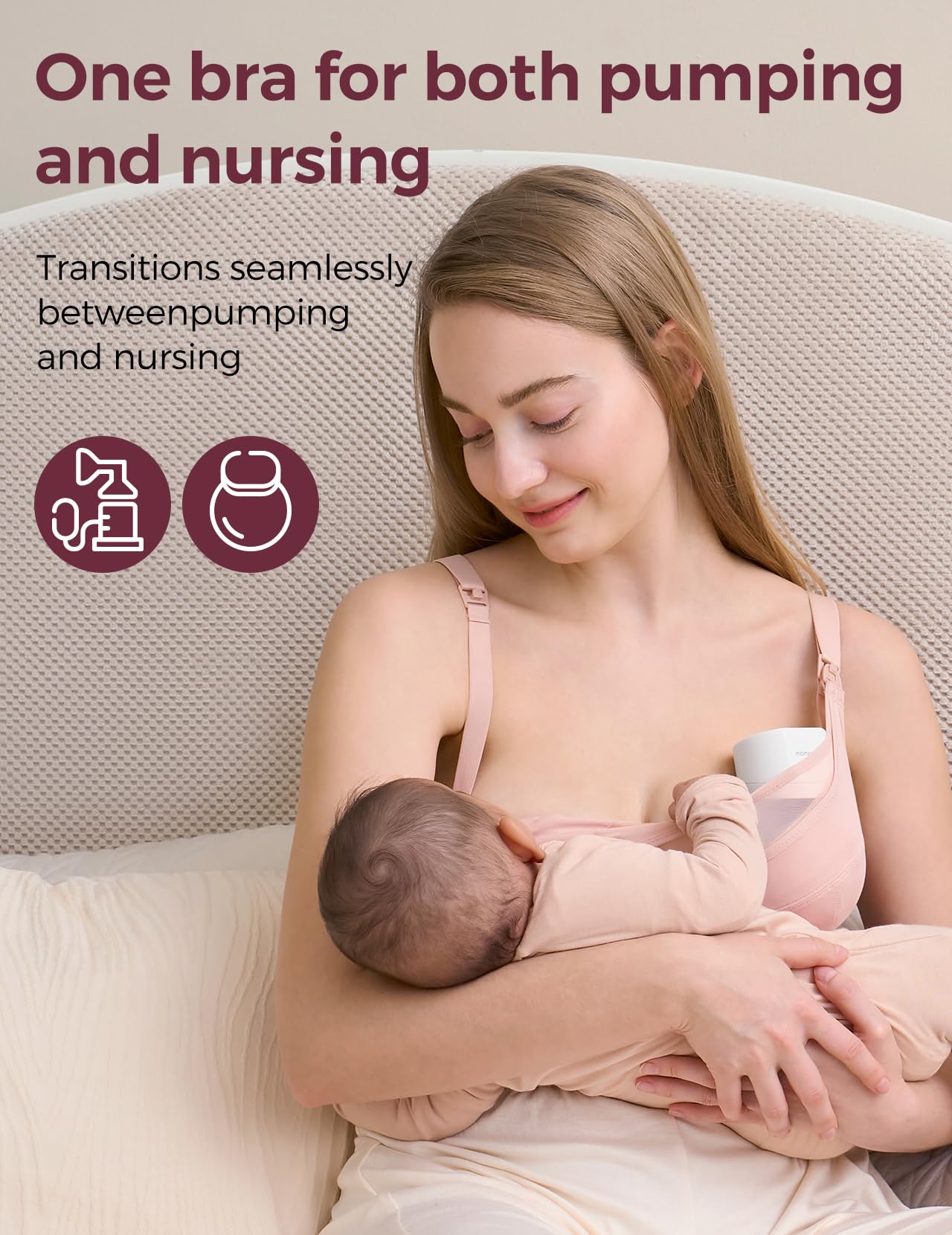 Foto 4 pulgar | Sujetador De Bombeo Y Lactancia Momcozy Mesh Support Mesh Support Manos Libres - Venta Internacional.