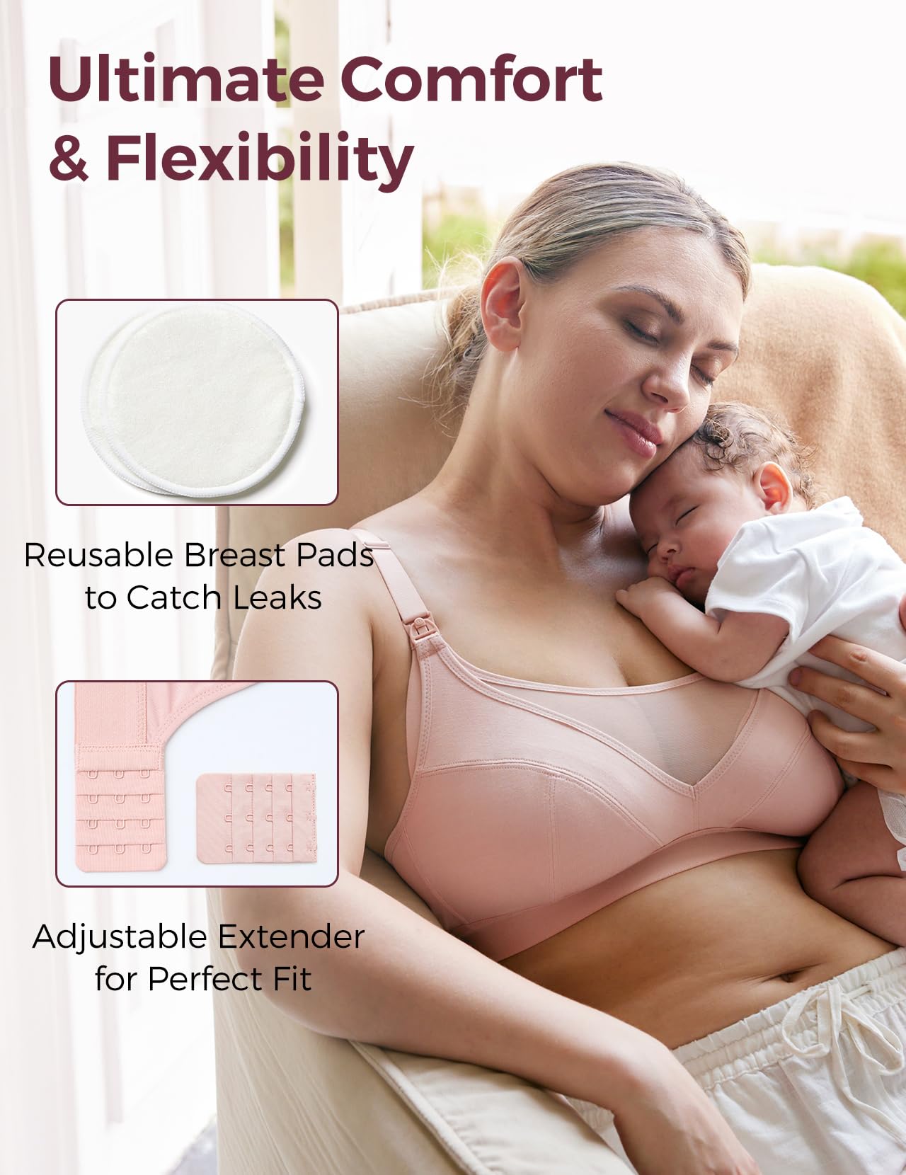 Foto 7 pulgar | Sujetador De Bombeo Y Lactancia Momcozy Mesh Support Mesh Support Manos Libres - Venta Internacional.