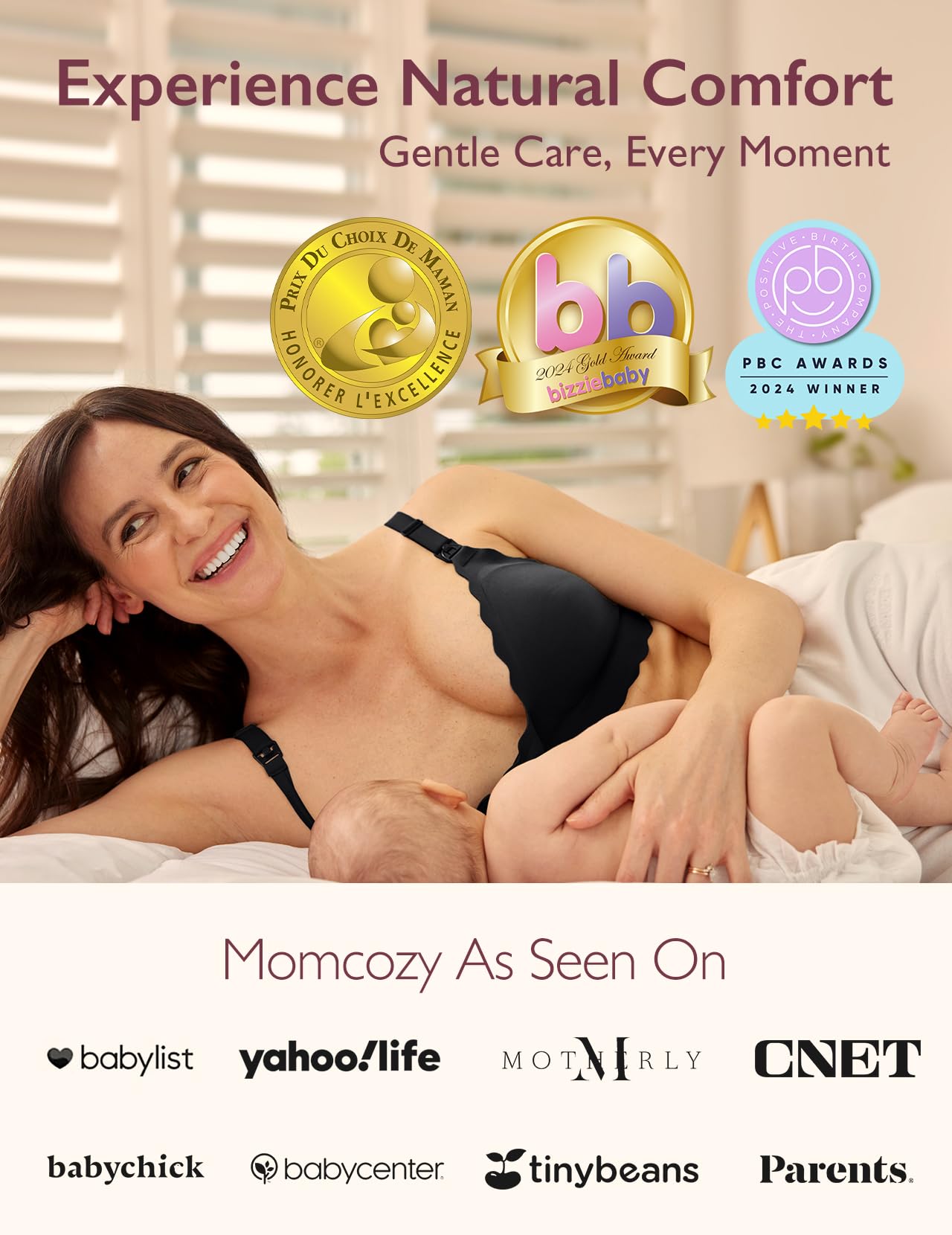 Foto 4 | Sujetador De Lactancia Momcozy Seamless Para Embarazo Y Maternidad Inalámbrico - Venta Internacional.
