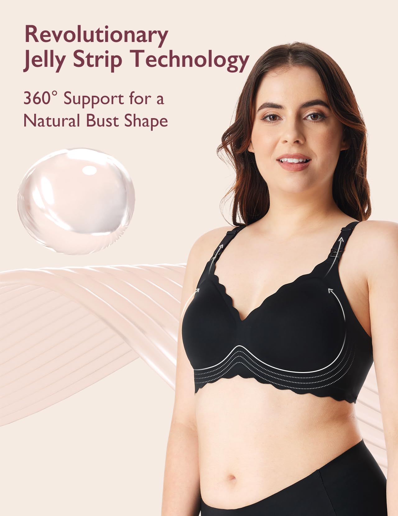 Foto 4 pulgar | Sujetador De Lactancia Momcozy Seamless Para Embarazo Y Maternidad Inalámbrico - Venta Internacional.