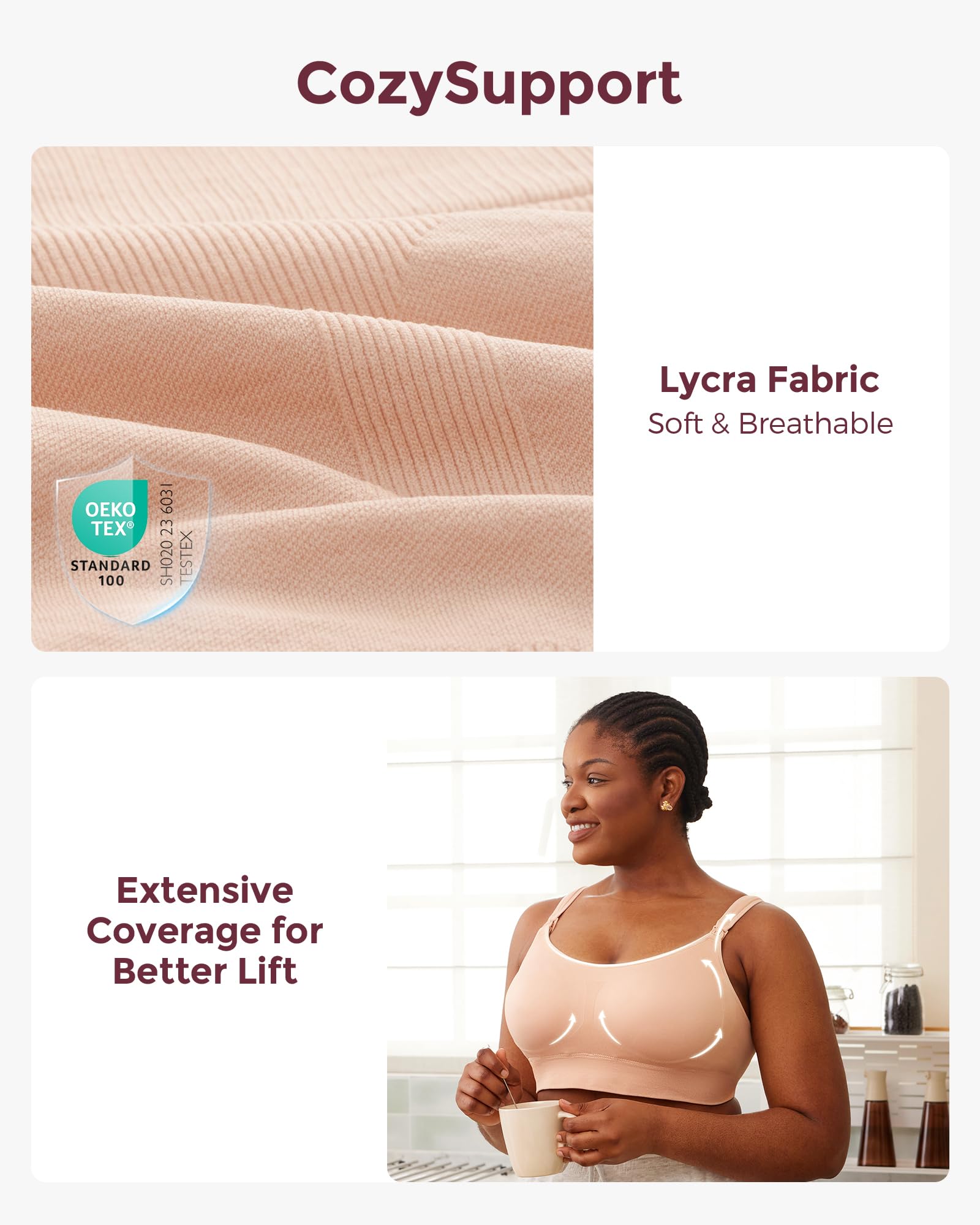 Foto 4 pulgar | Sujetador Momcozy Lycra Manos Libres Para Amamantar - Venta Internacional.