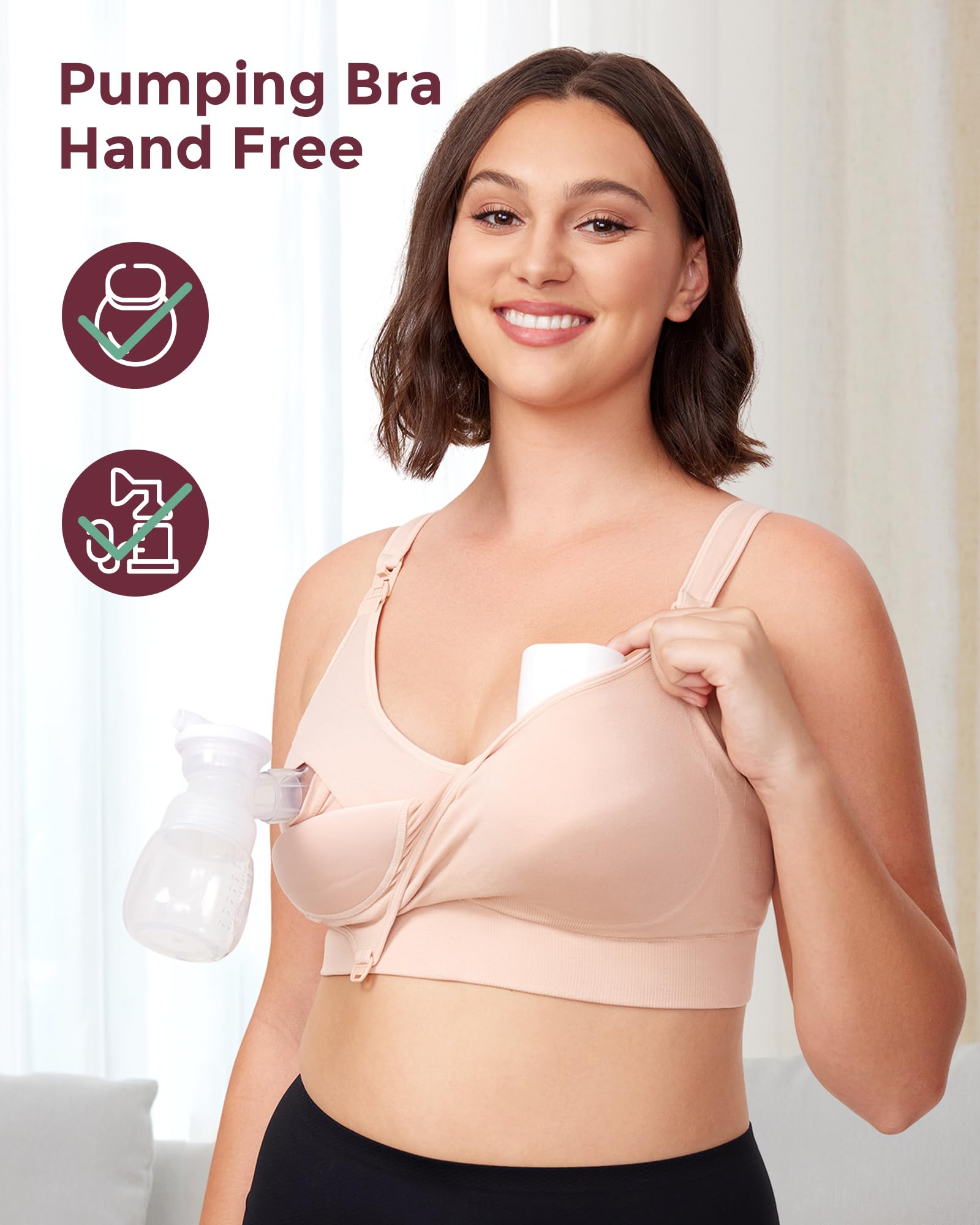 Foto 8 pulgar | Sujetador Momcozy Lycra Manos Libres Para Amamantar - Venta Internacional.