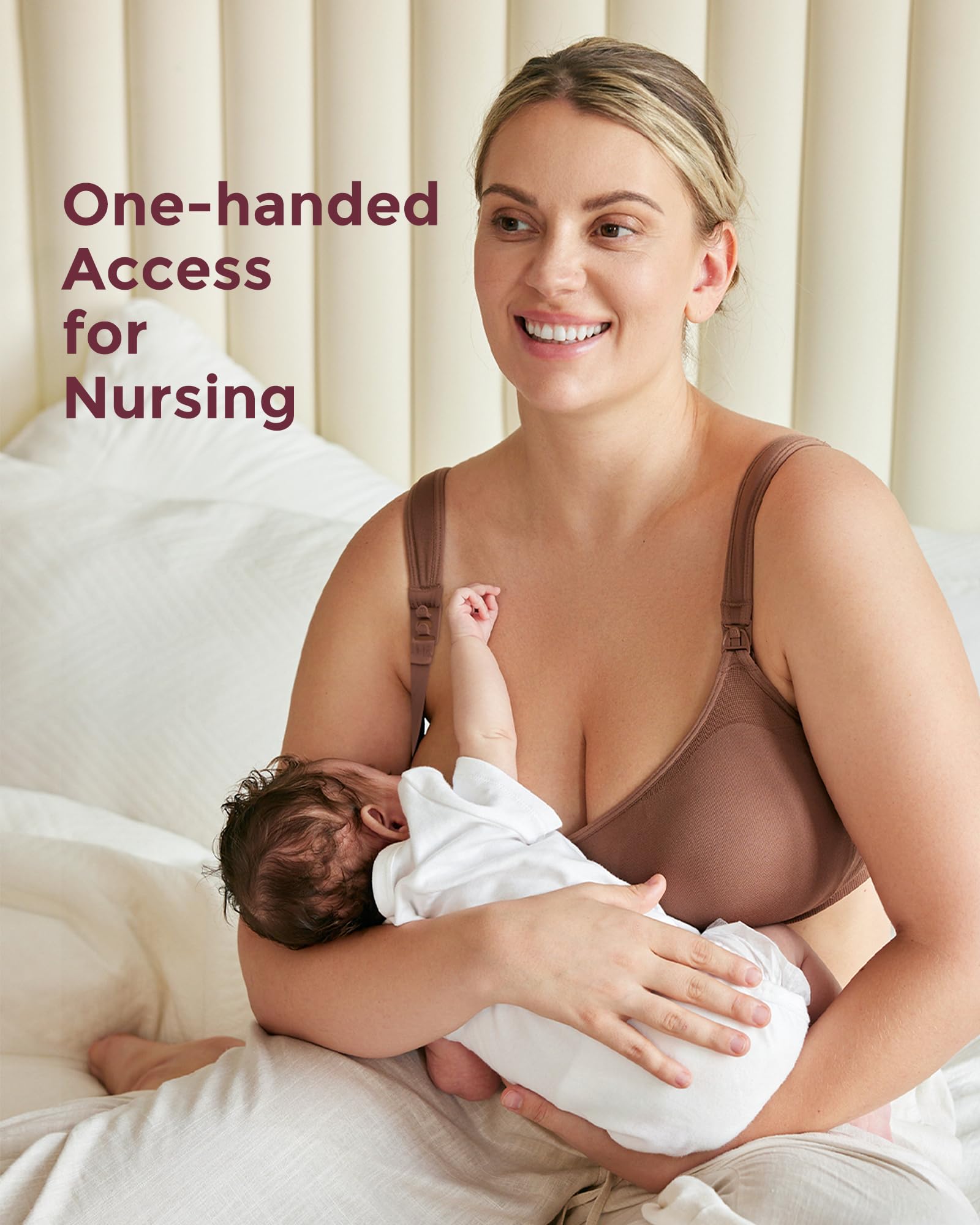 Foto 5 pulgar | Pumping Bra Momcozy, De Licra, Manos Libres, Para Amamantar, Chocolate - Venta Internacional.