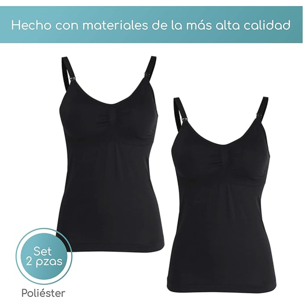 Foto 6 pulgar | Set De 2 Blusas De Lactancia