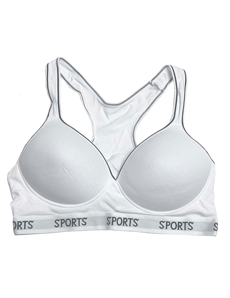 Foto 5 pulgar | Brasier Deportivo De Algodón Tatys Fashion Paquete Con 6 Bras