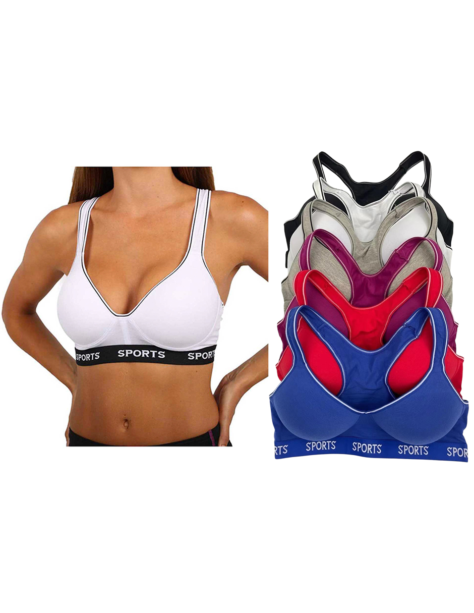 Brasier Deportivo De Algodón Tatys Fashion Paquete Con 6 Bras