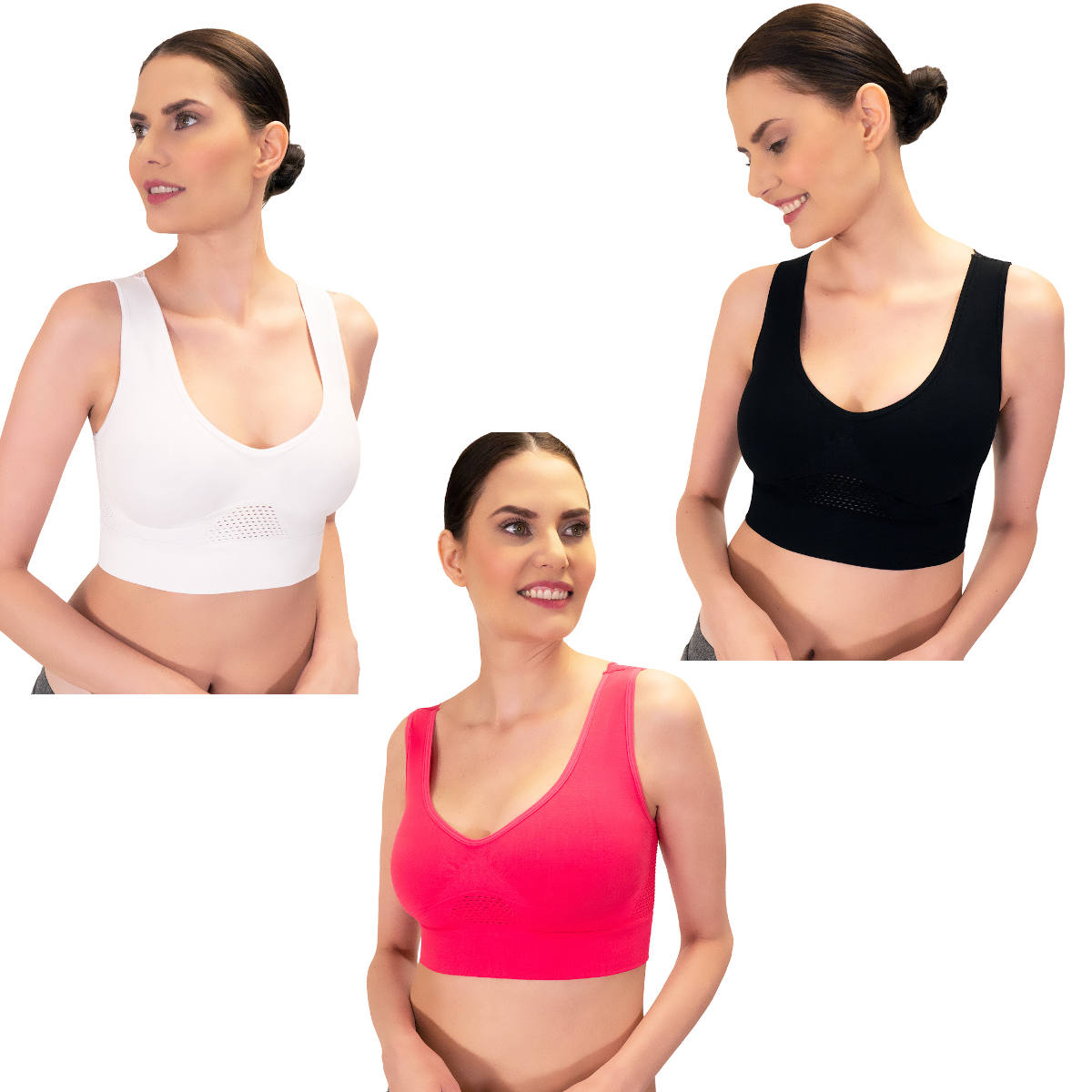 Foto 2 pulgar | Kit 3 Fresh Bra con Encaje I Love Shape 2101 Multicolor