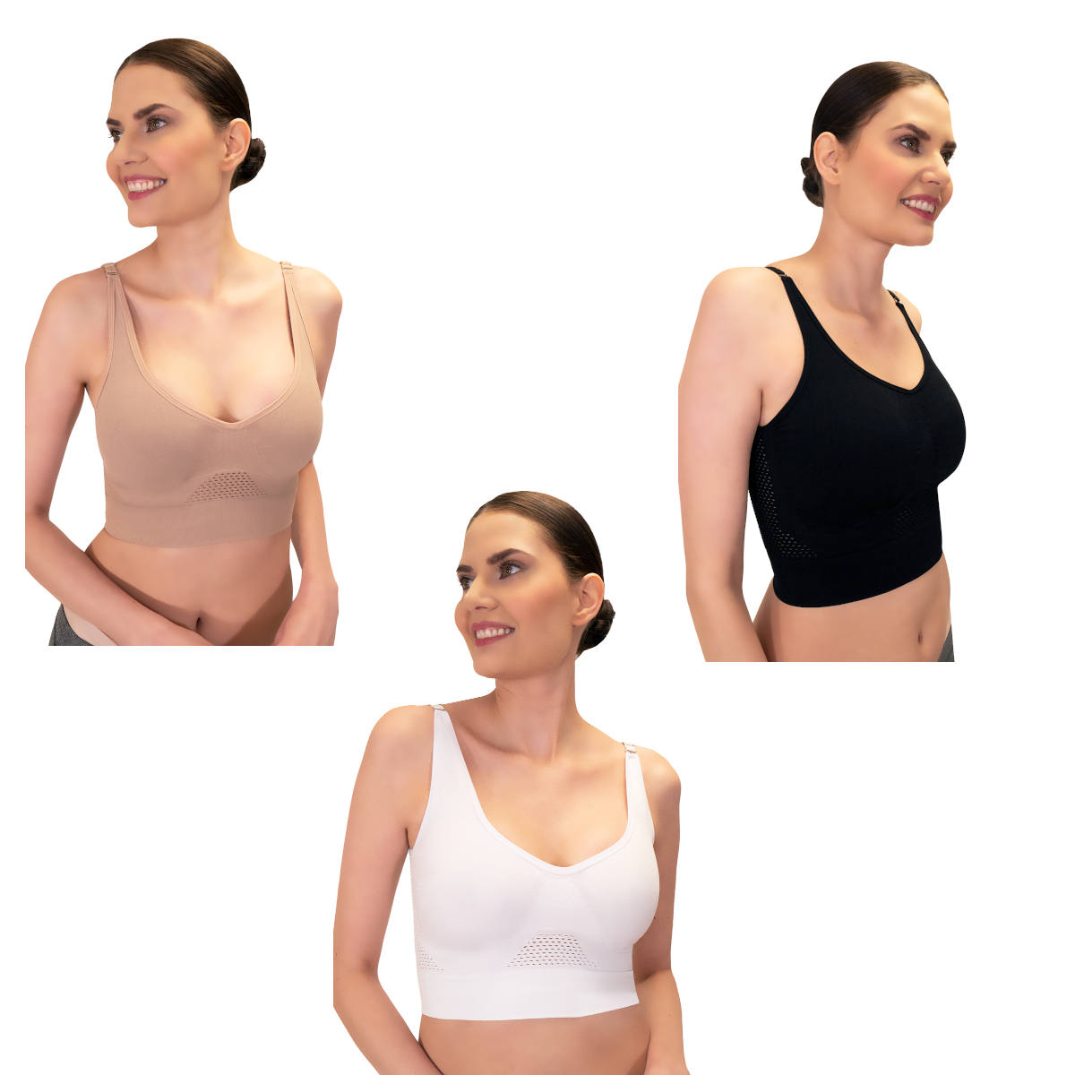 Foto 2 pulgar | Kit 3 Fresh Bra con Tirantes Ajustables I Love Shape 2087
