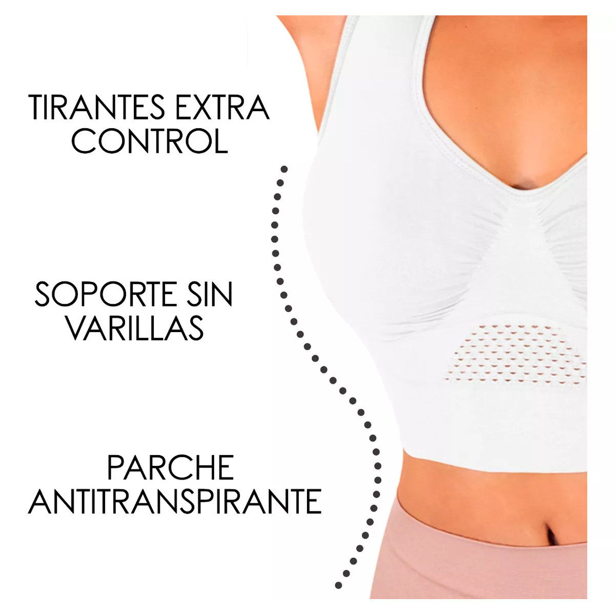 Foto 5 pulgar | Set de Top para Dama 1 de Control + 1 de Descanso + Panty de Regalo Blanco I Love Shape