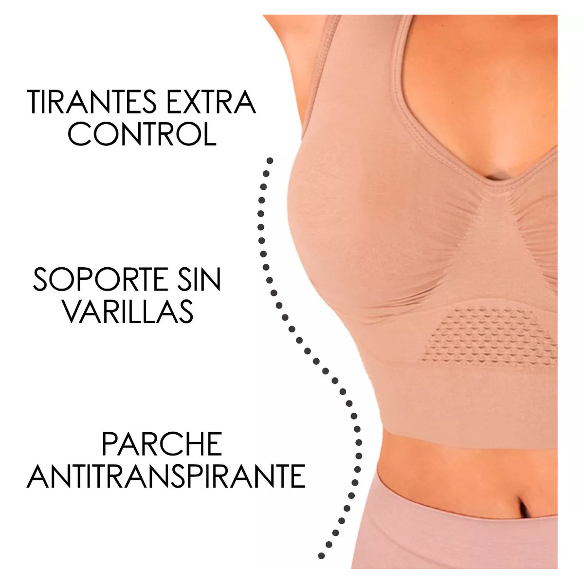 Foto 5 pulgar | Kit de 2 Bra I Love Shape M2224+2024 Fresh 1 de Control + 1 de Descanso y Panty Nude