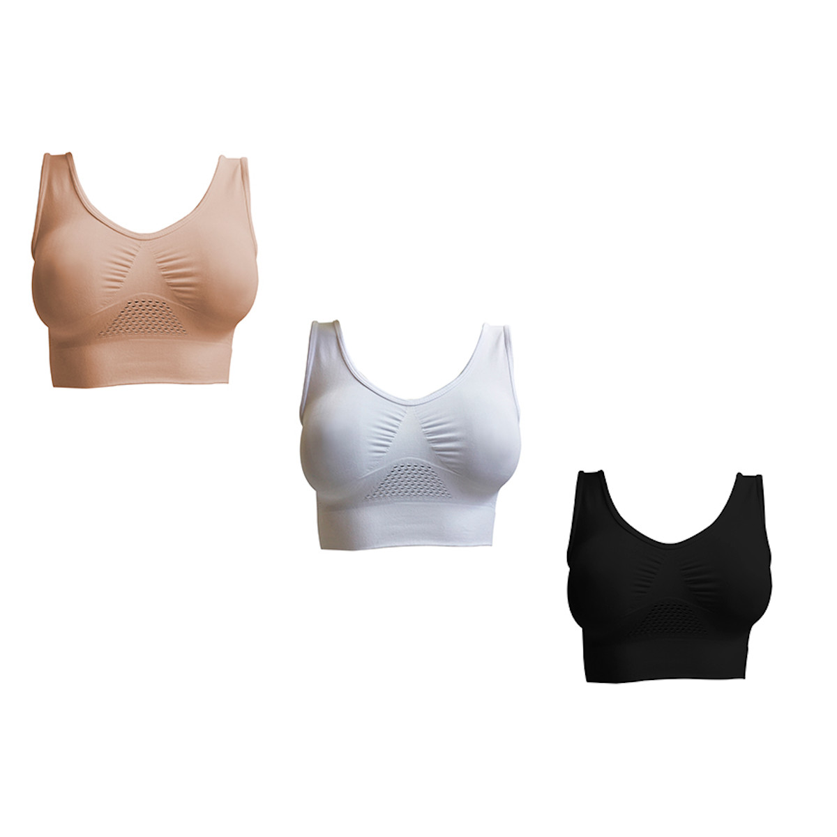 Kit de 3 Bra I Love Shape M2224 Fresh Ligh colores Básicos + Panty