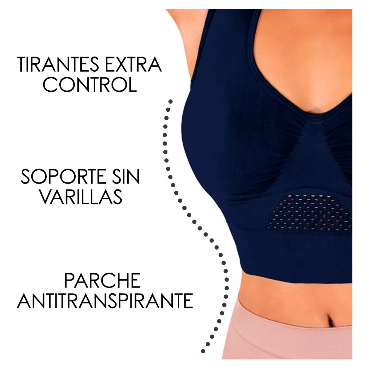 Foto 5 pulgar | Kit 2 Bra Fresh I Love Shape M2224+2024 color Azul 1 de Control más 1 de Descanso y Panty de Regalo