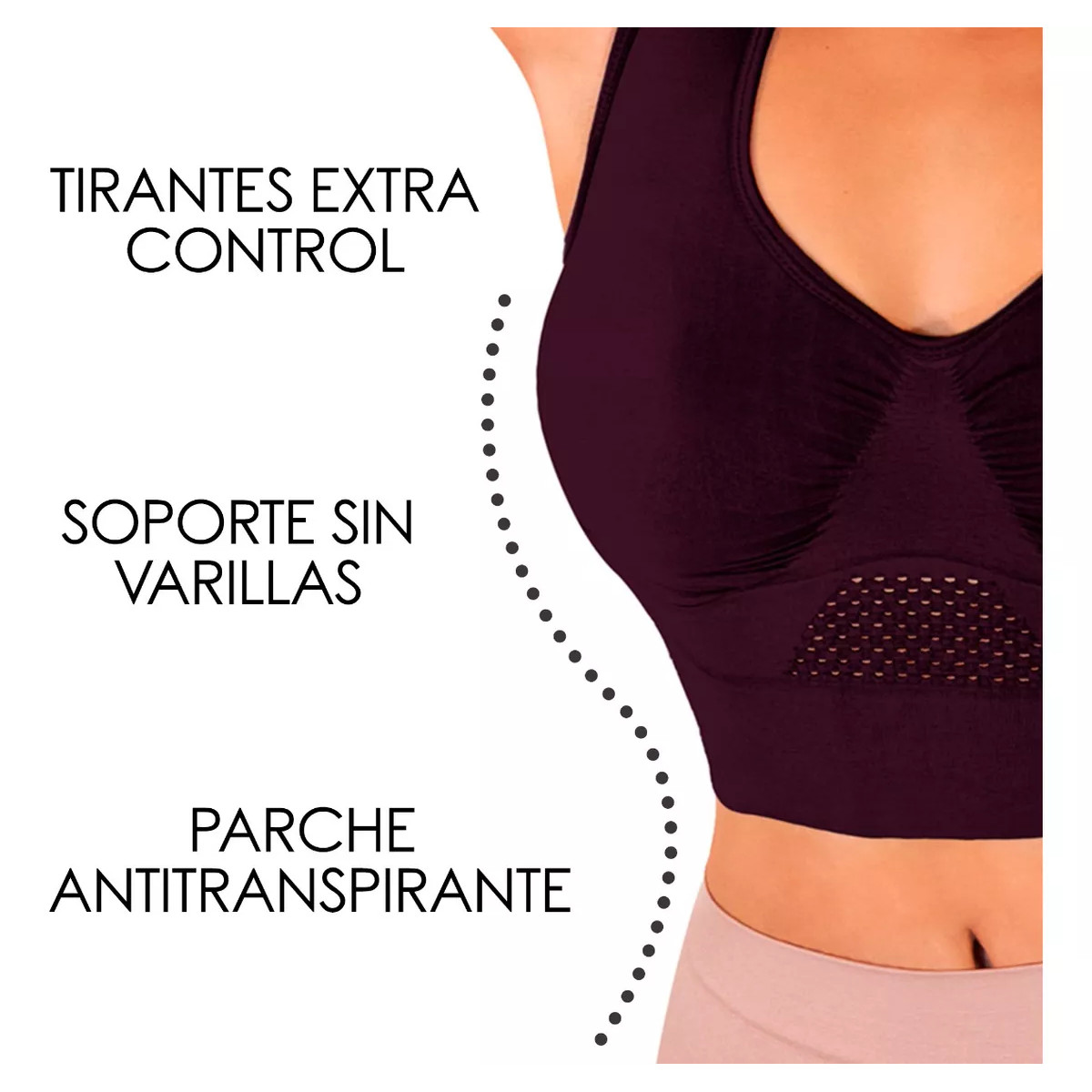 Foto 5 pulgar | 2 Brasier Fresh y un Panty I Love Shape M2224+2024 color Vino para Mujer