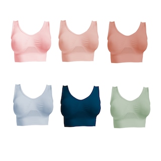 Foto 1 | Kit De 6 Bra Fresh Control Colores Verano I Love Shape M2024 Xxg
