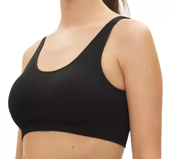 Foto 3 pulgar | Top Gap Body Bra Mujer 2 Pack Seamless Brasier Copas Removibles Azul Rosa