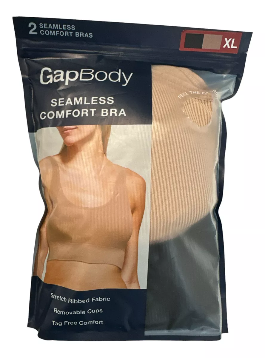 Foto 4 pulgar | Top Gap Body Bra Mujer 2 Pack Seamless Brasier Copas Removibles Azul Rosa
