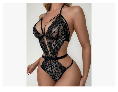 Foto 1 | Lencería Encaje Sexy Mujer Baby Doll Negro