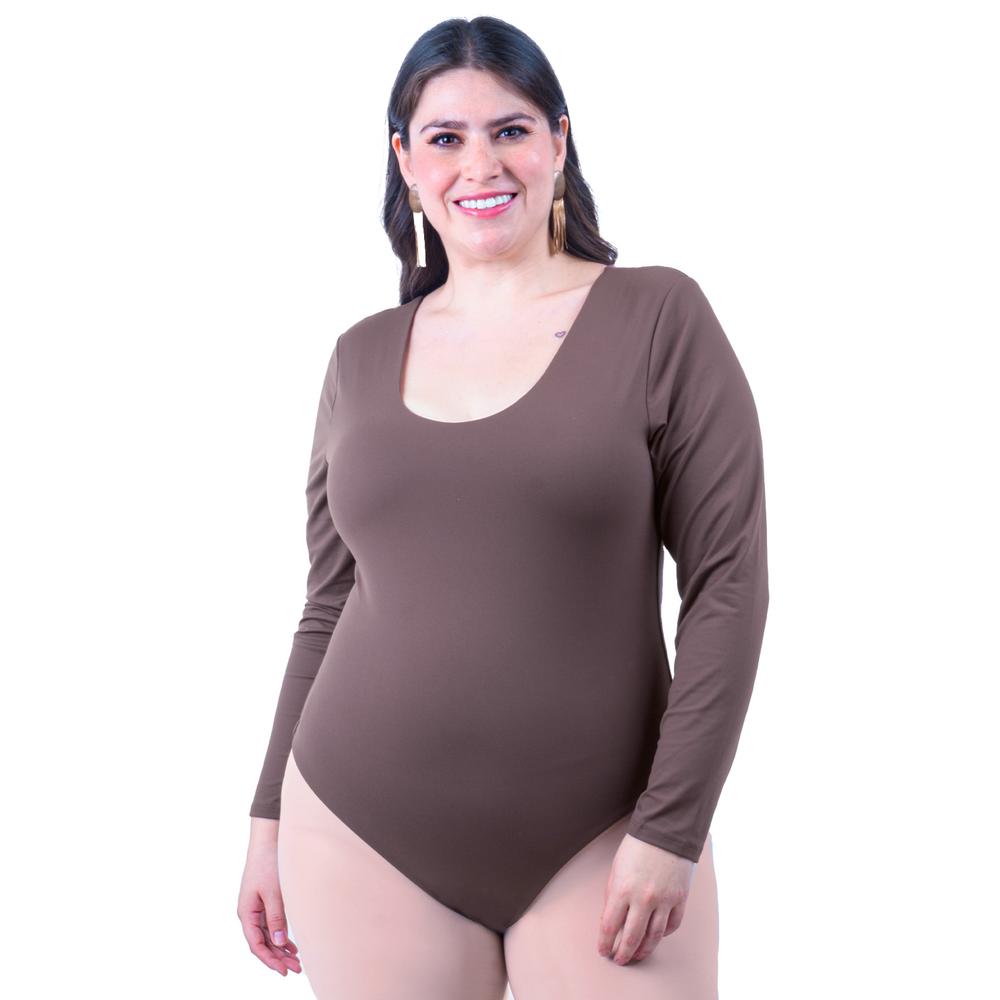 Body Manga Larga Roman Fashion / Tallas Extras, 007 (cafe) Cafe