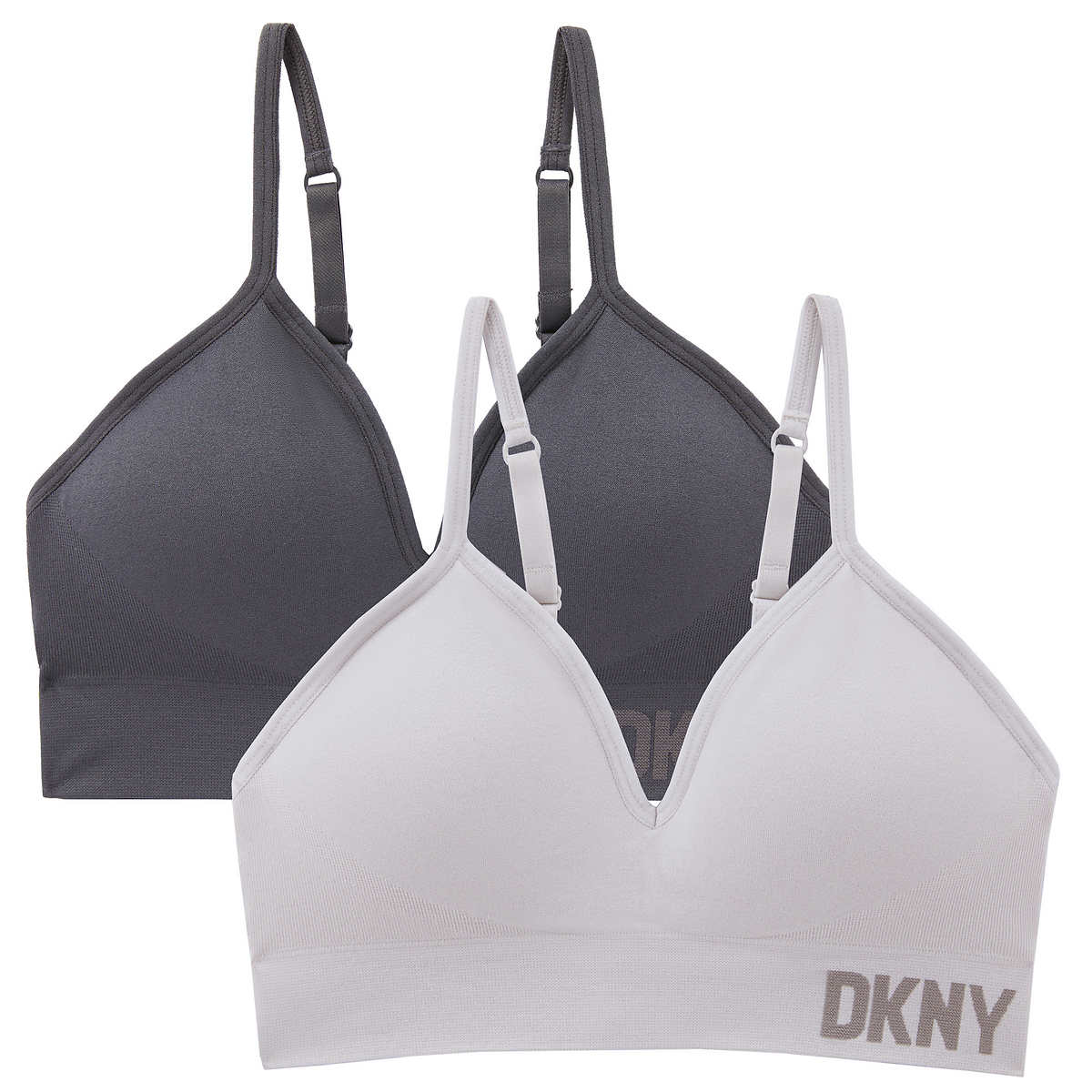 Foto 7 pulgar | Brasier DKNY 2 Pack Seamless Stretch Bra Azul y Gris para Mujer