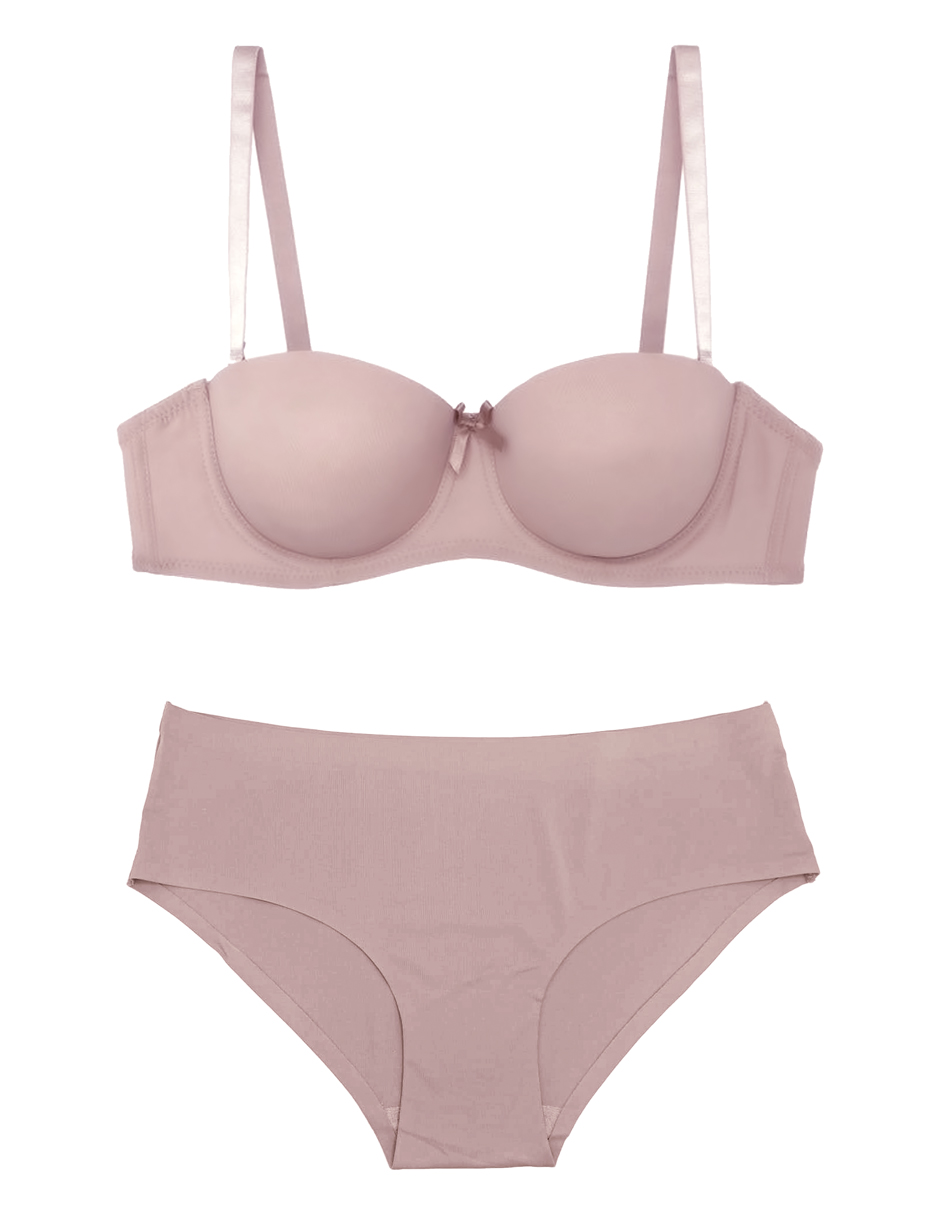 Foto 2 pulgar | Set De Brasier Push Up Y Panty Sin Costuras Tatys Fashion